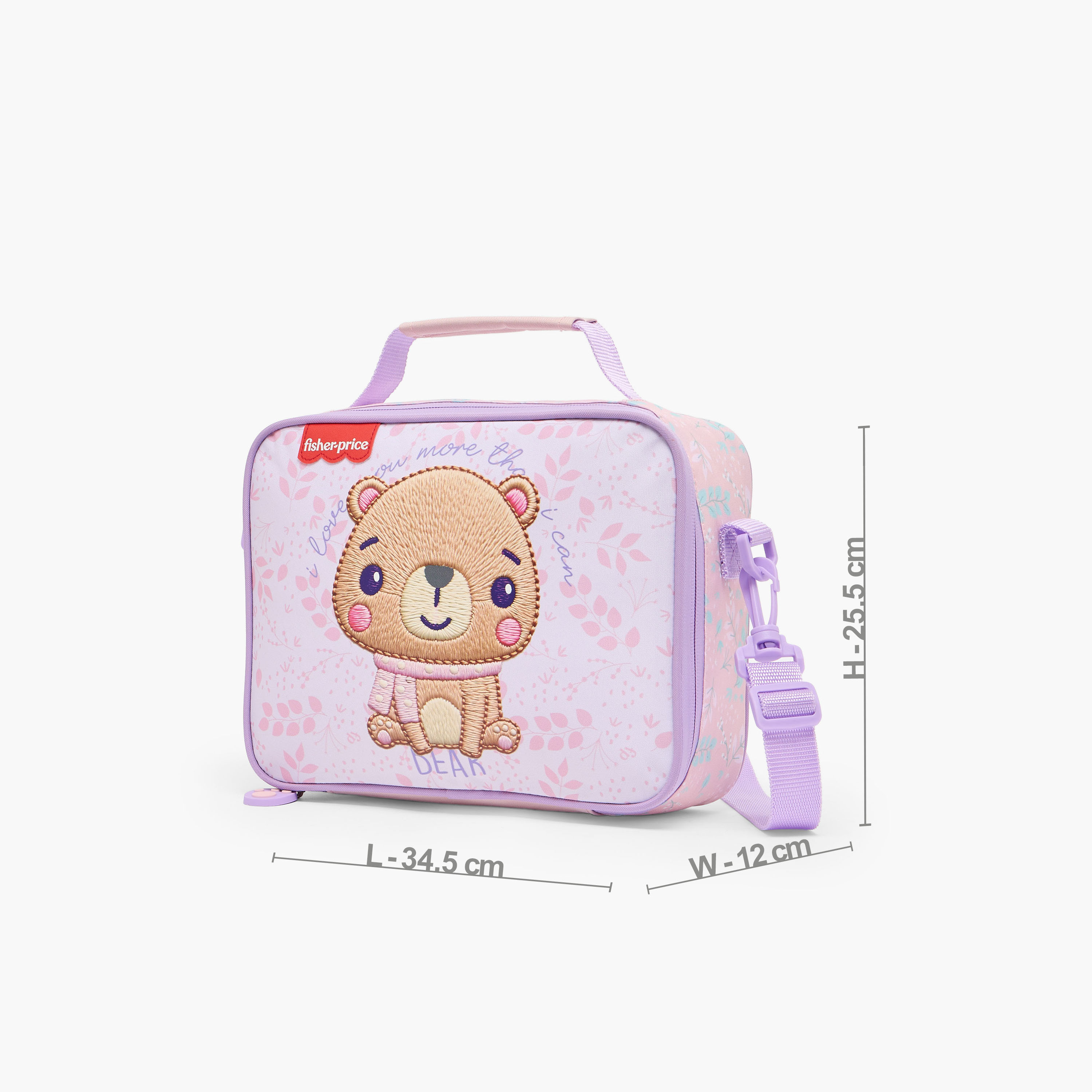 Bear Embroidered Lunch Bag for Girls 2-5 Years with Detachable Strap-school-lunchessentials-lunchbags-image-6