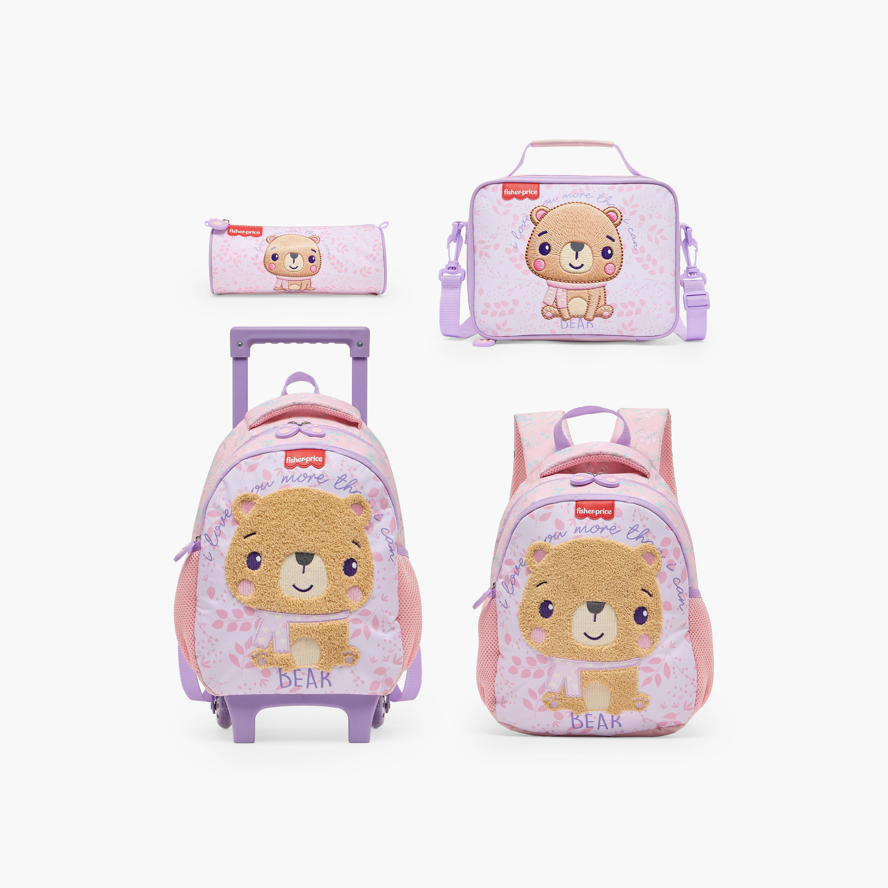 Bear Embroidered Lunch Bag for Girls 2-5 Years with Detachable Strap-school-lunchessentials-lunchbags-image-8
