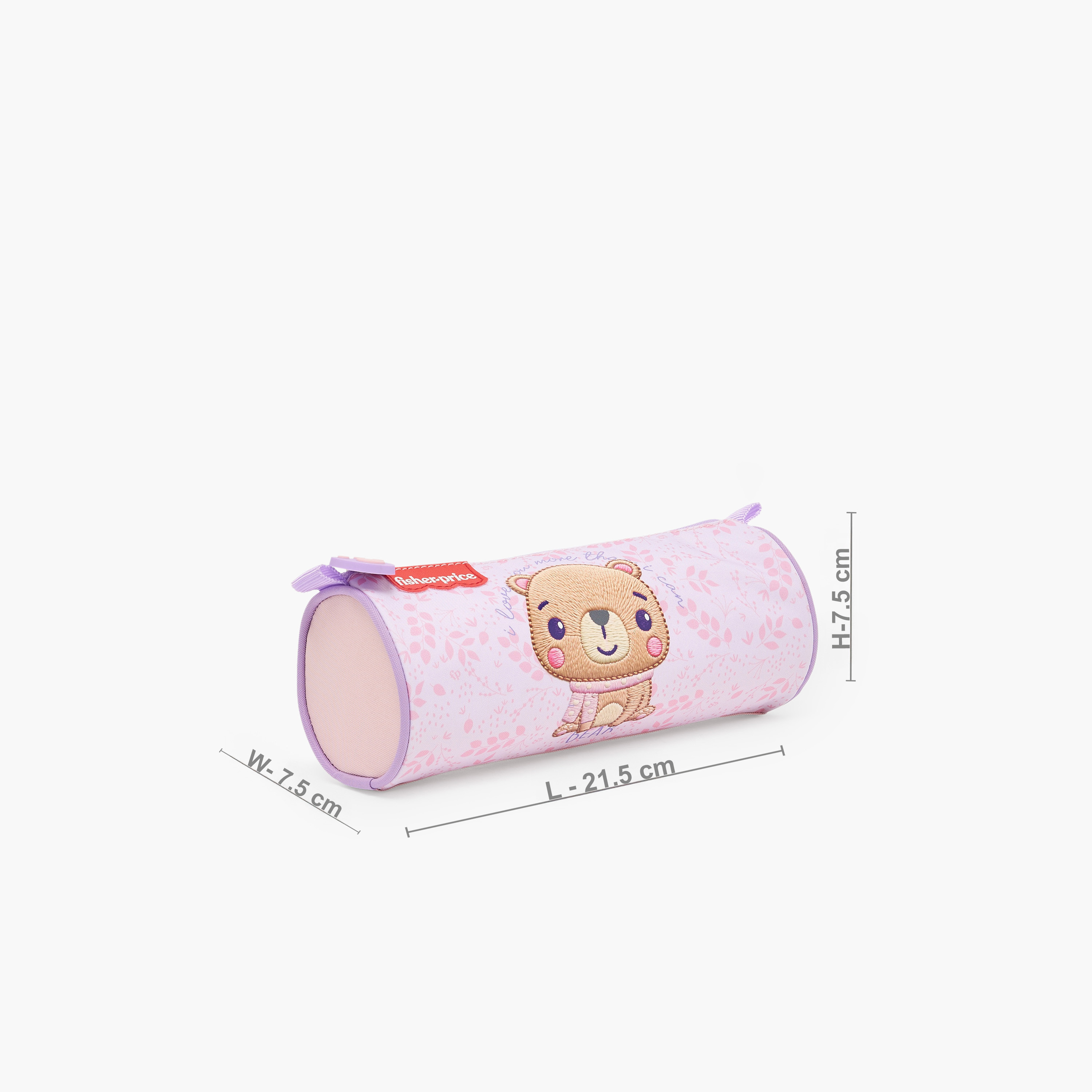 Fisher-Price Bear Embroidered Pencil Pouch with Zip Closure-school-stationery-pencilcases-image-3