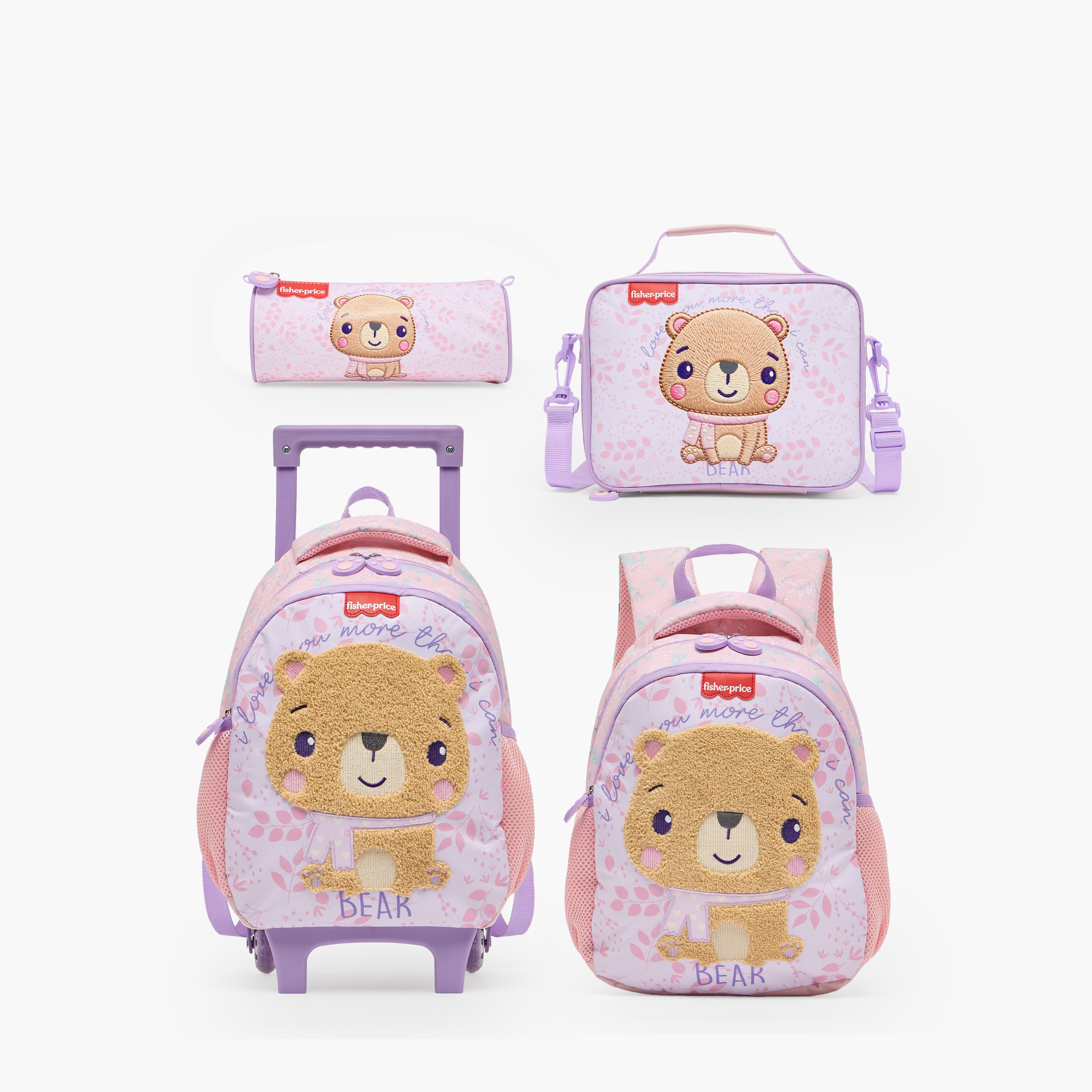 Fisher-Price Bear Embroidered Pencil Pouch with Zip Closure-school-stationery-pencilcases-image-7