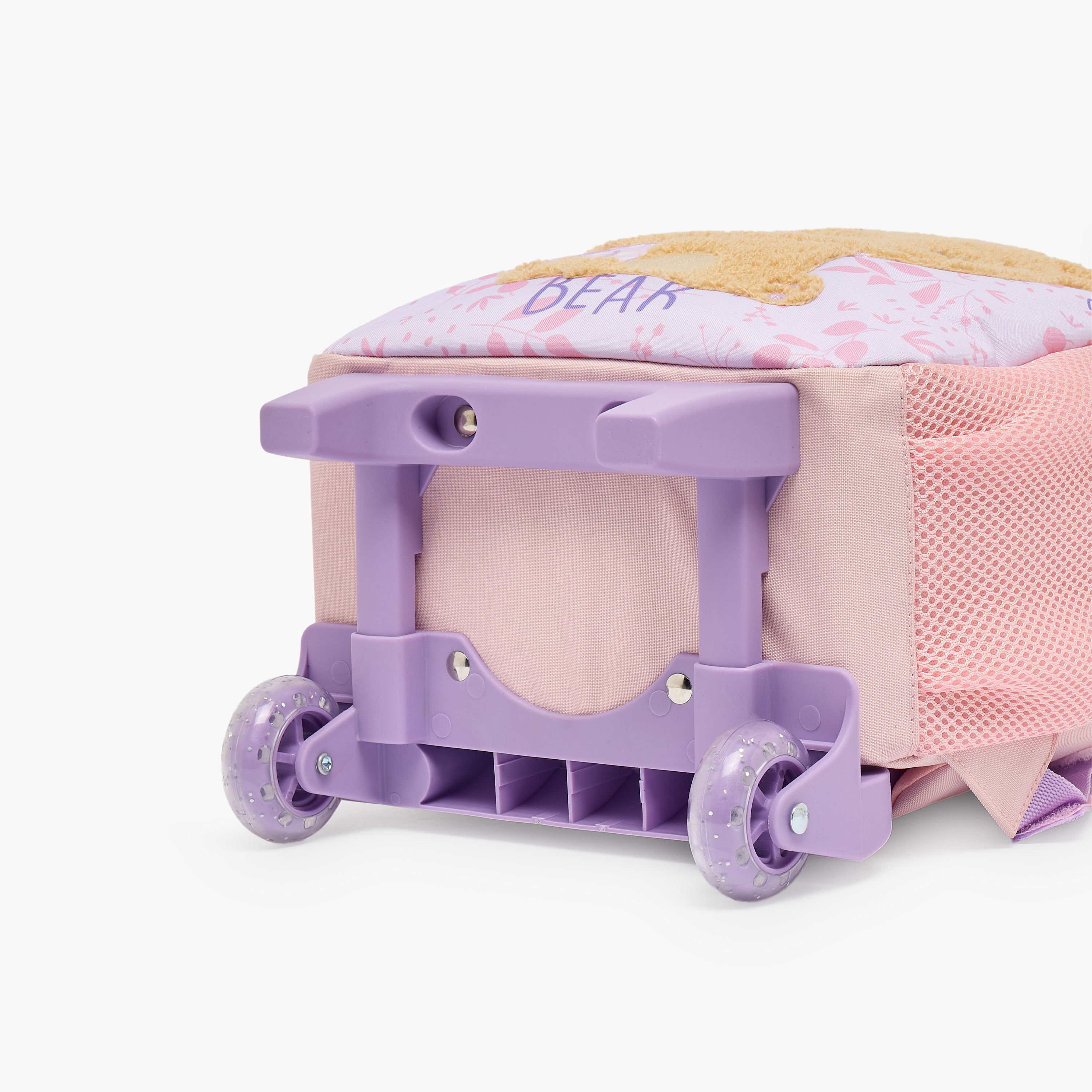 Bear Applique Trolley Bag for Boys 3-5 Years with Durable Wheels - 14 inches-school-bagsandbackpacks-trolleybags-image-11
