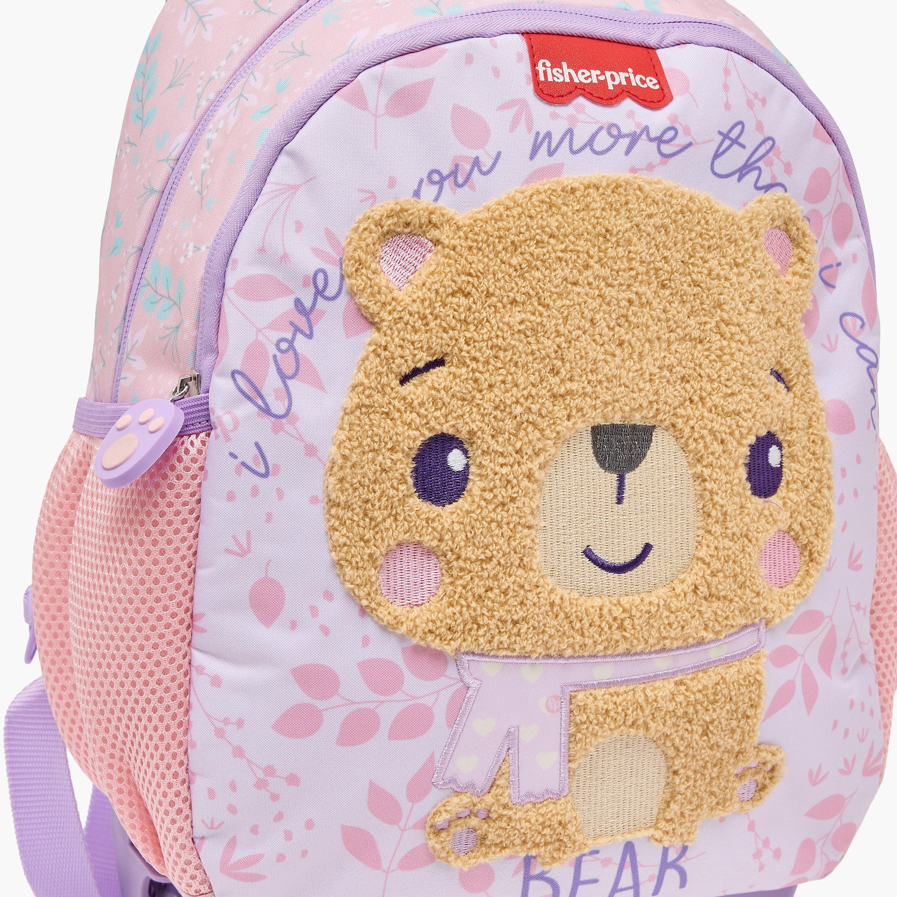 Bear Applique Trolley Bag for Boys 3-5 Years with Durable Wheels - 14 inches-school-bagsandbackpacks-trolleybags-image-5