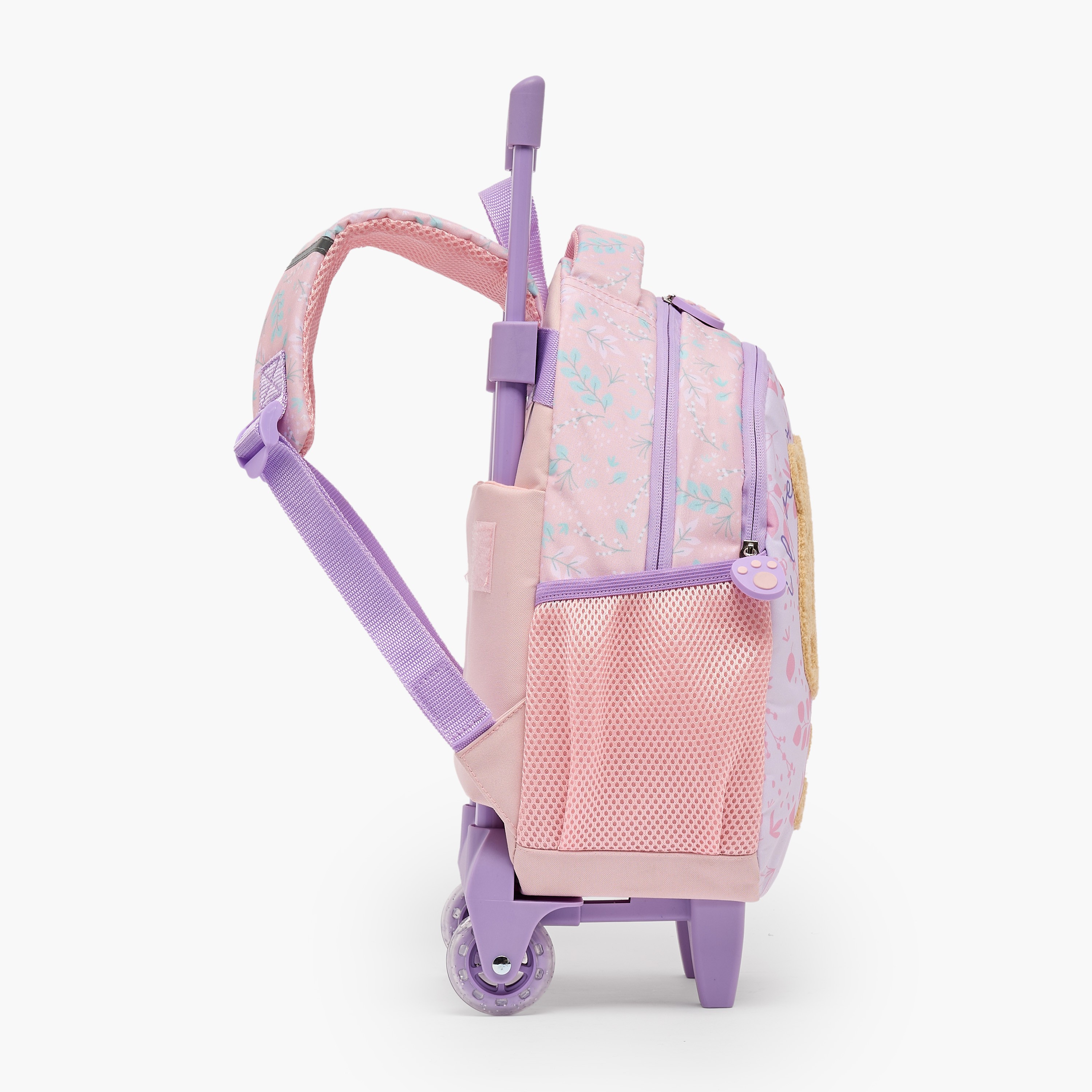 Bear Applique Trolley Bag for Boys 3-5 Years with Durable Wheels - 14 inches-school-bagsandbackpacks-trolleybags-image-9