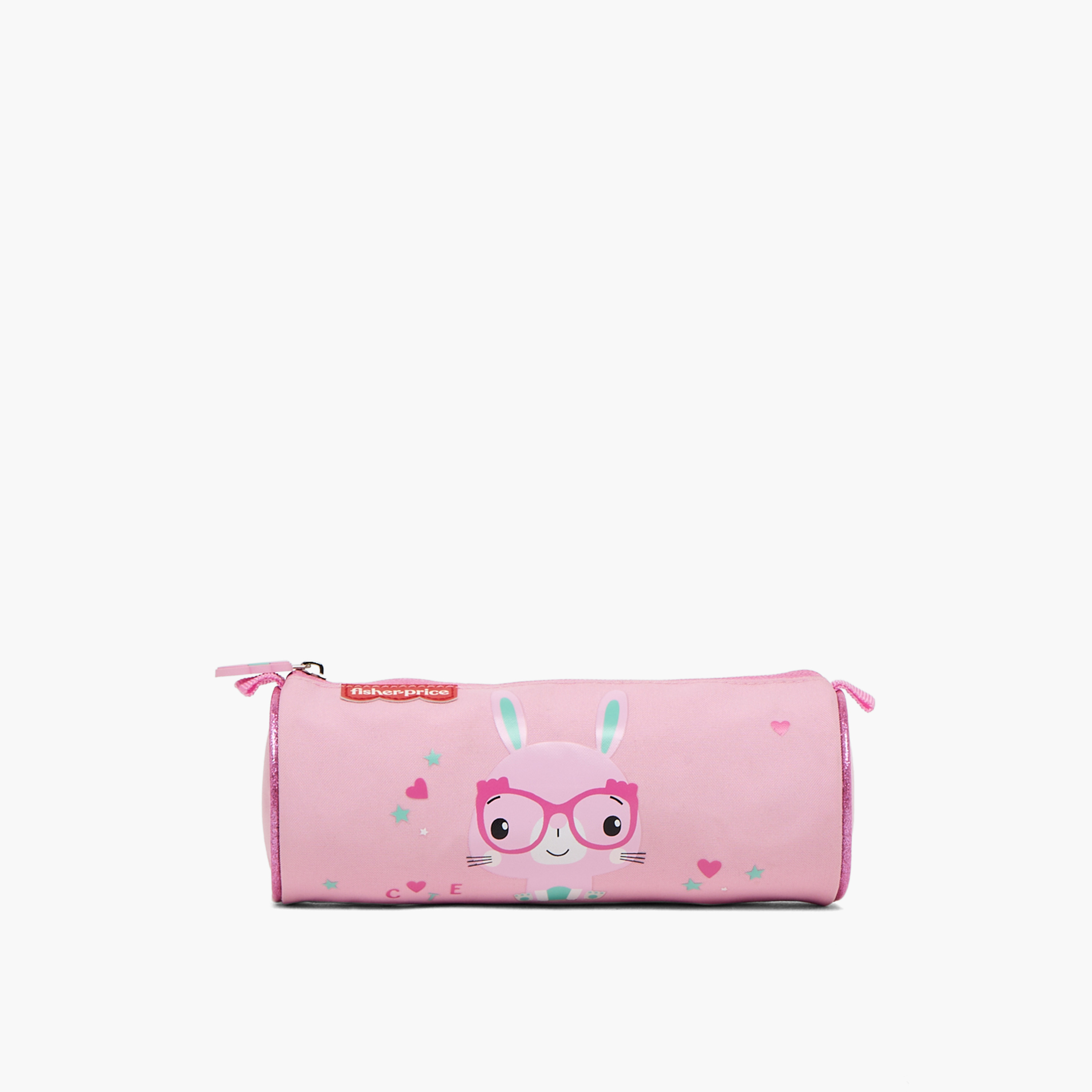 مقلمة بسحاب إغلاق وطبعات أرنب من فيشر برايس-school-stationery-pencilcases-image-1