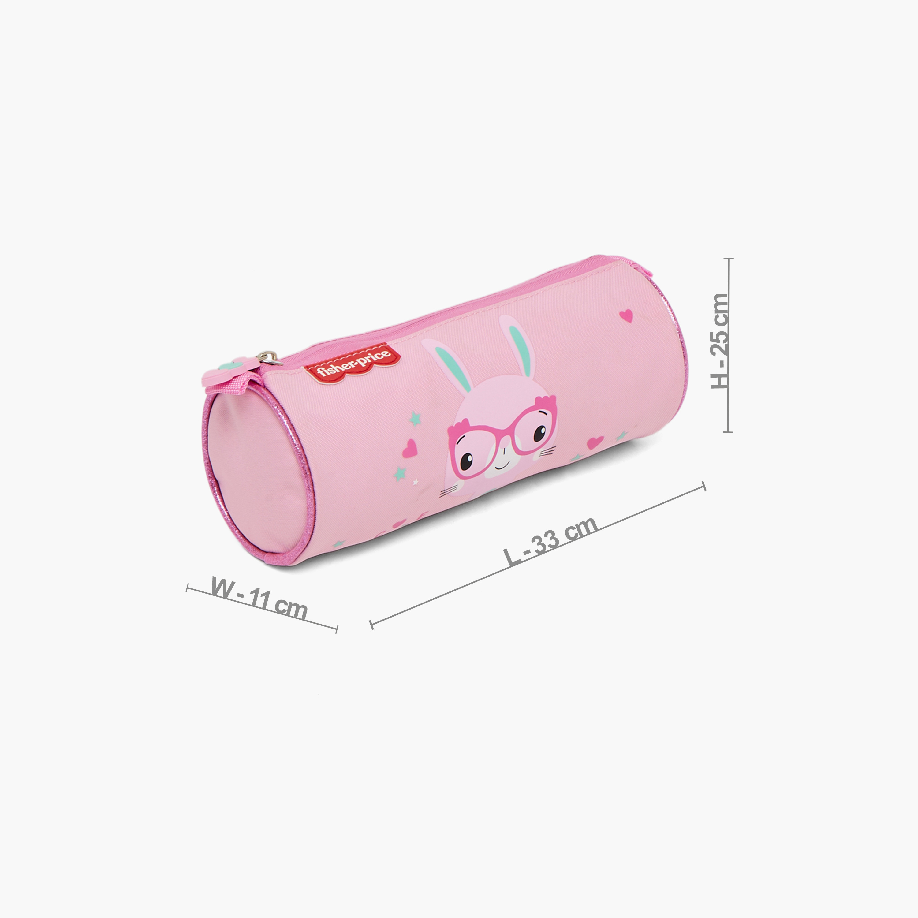 مقلمة بسحاب إغلاق وطبعات أرنب من فيشر برايس-school-stationery-pencilcases-image-4