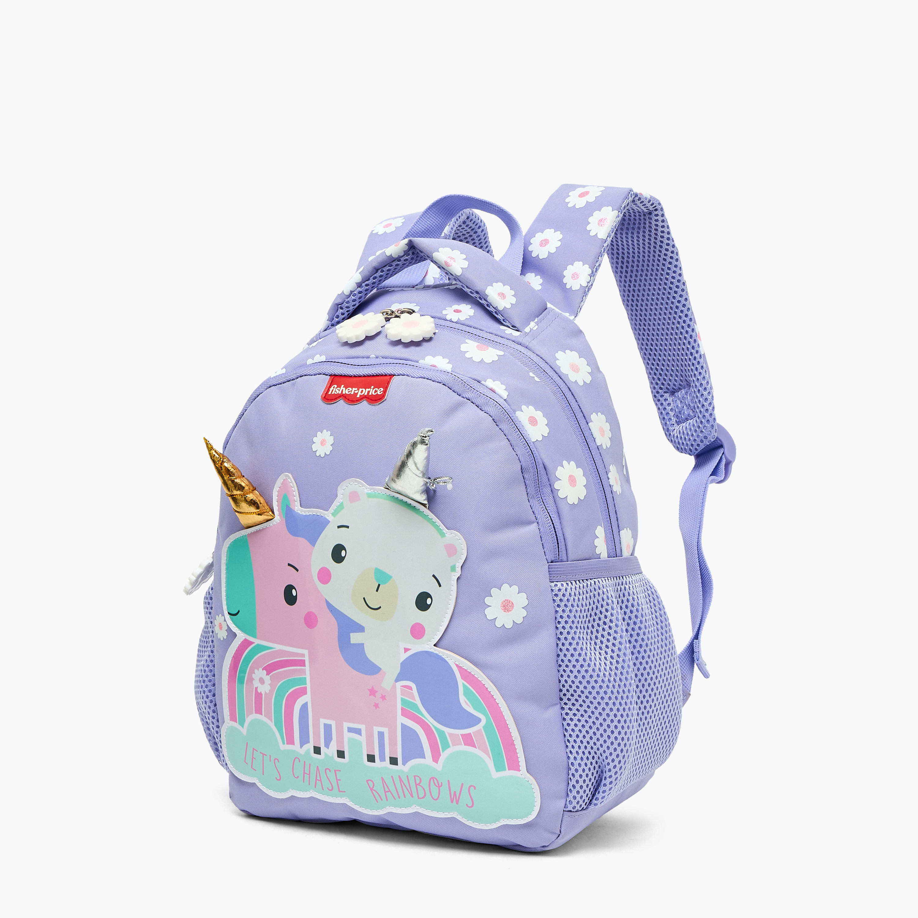 شنطة ظهر بطبعات يونيكورن للبنات من 3 إلى 5 سنوات بحمالات مبطنة - 14 بوصة-school-bagsandbackpacks-backpacks-image-5