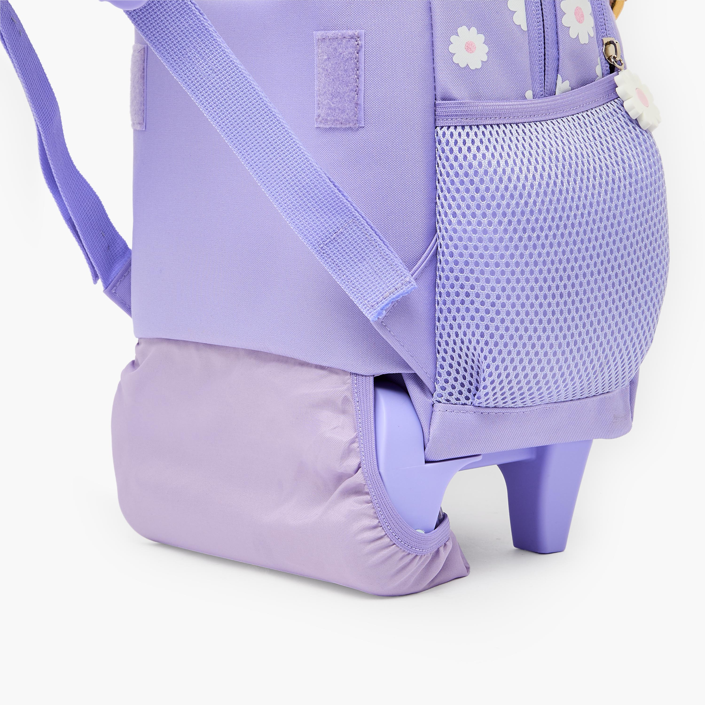 شنطة ترولي بمقبض قابل للسحب وطبعات للبنات 3- 5 سنوات من فيشر برايس - 14 بوصة-school-bagsandbackpacks-trolleybags-image-12