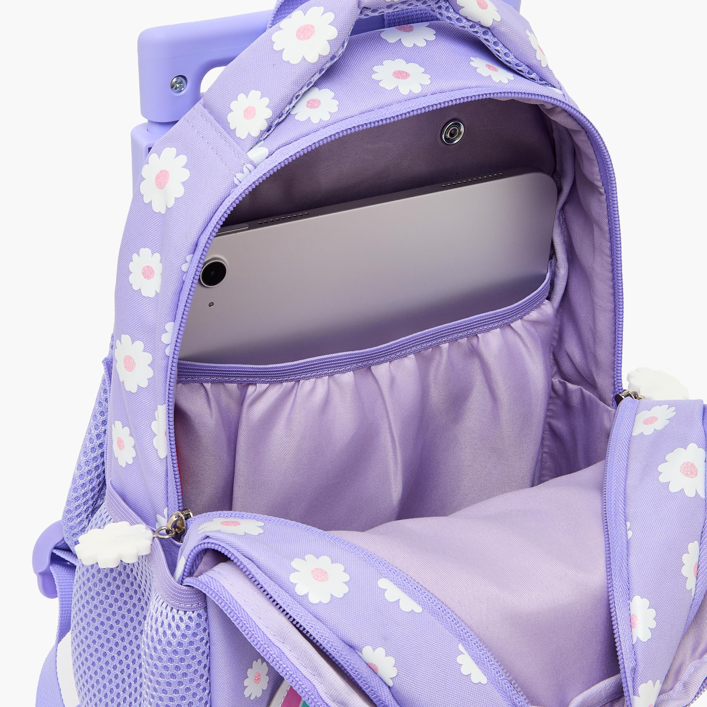 شنطة ترولي بمقبض قابل للسحب وطبعات للبنات 3- 5 سنوات من فيشر برايس - 14 بوصة-school-bagsandbackpacks-trolleybags-image-6