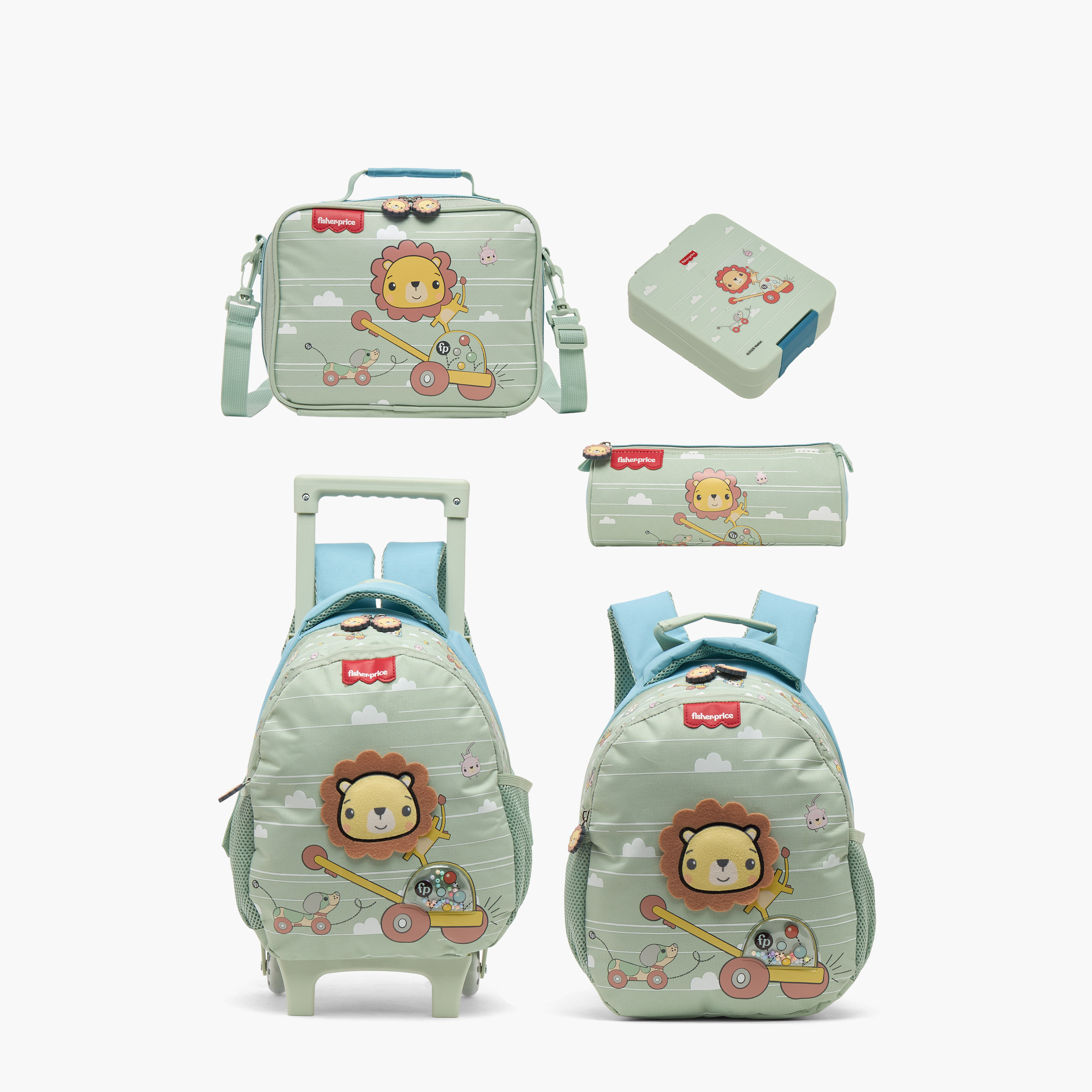 شنطة غداء بطبعات أسد وحزام قابل للفصل للبنات من 3-5 سنوات من فيشر برايس-school-lunchessentials-lunchbags-image-10