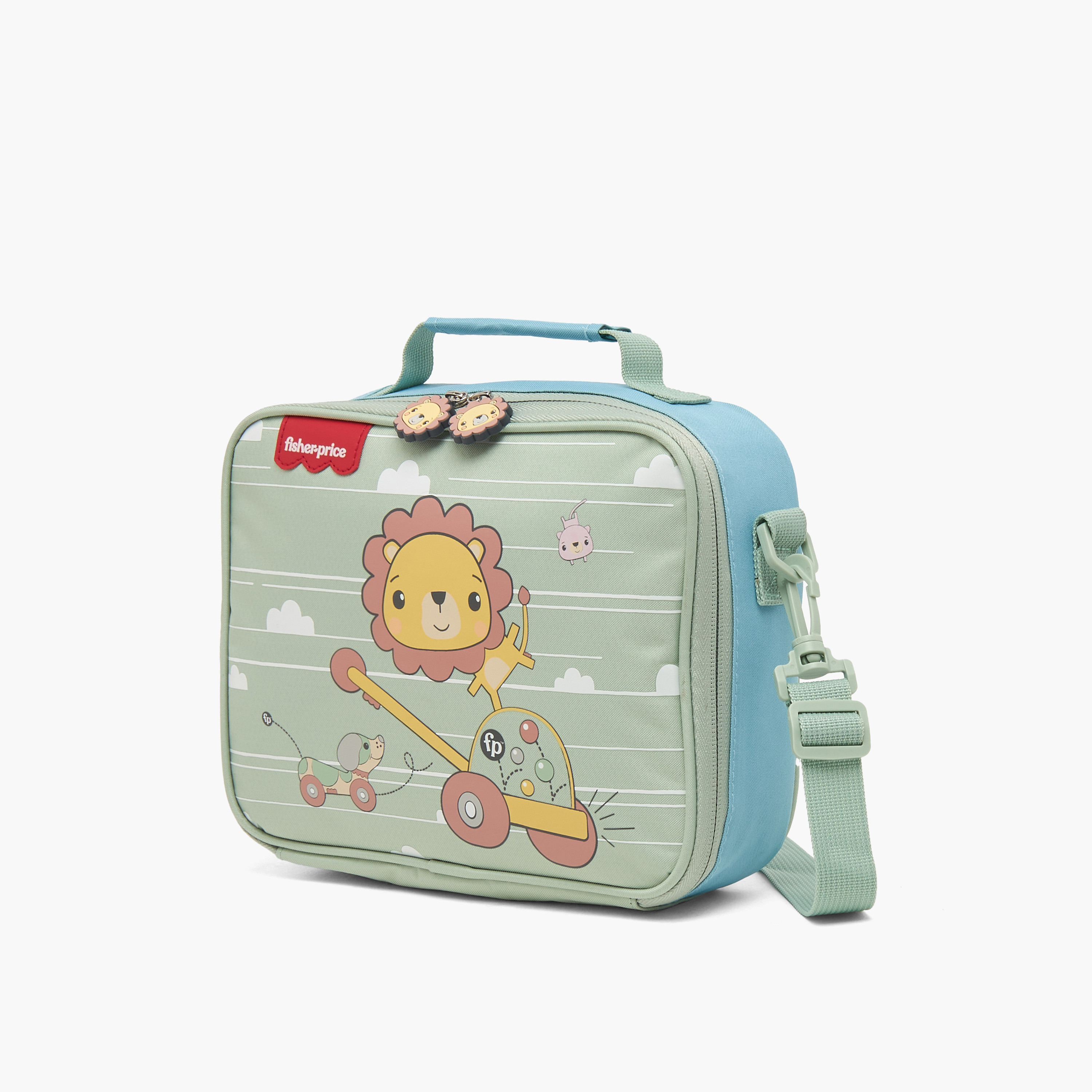 شنطة غداء بطبعات أسد وحزام قابل للفصل للبنات من 3-5 سنوات من فيشر برايس-school-lunchessentials-lunchbags-image-8