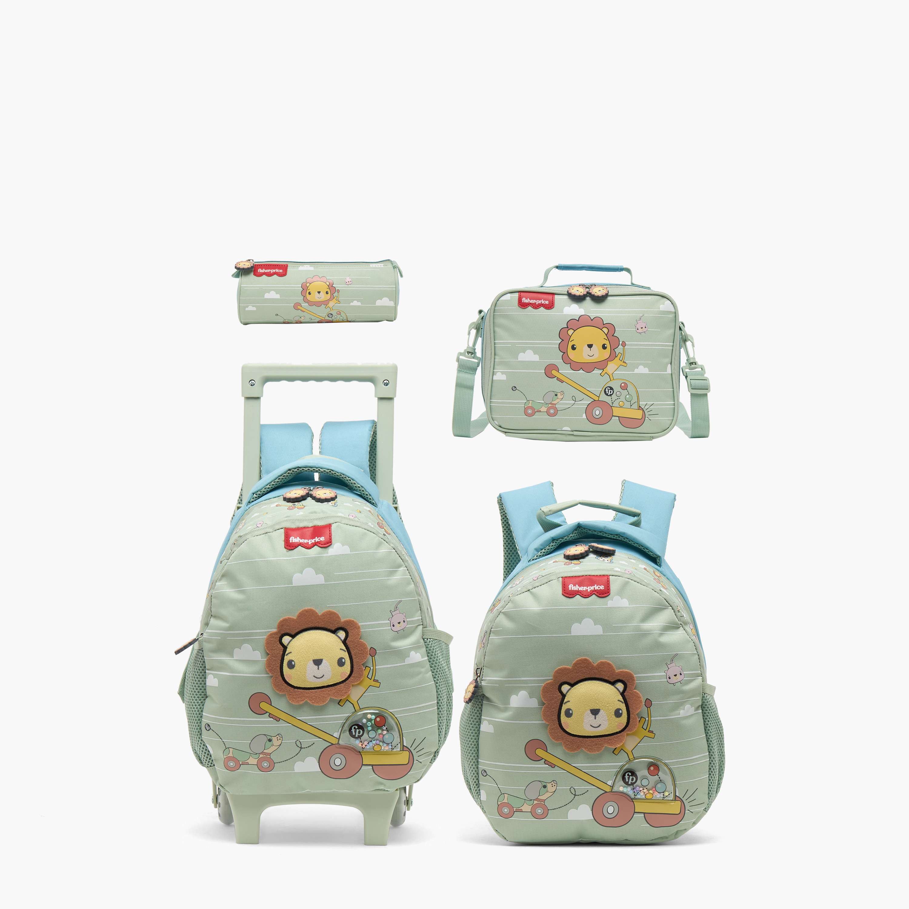 Mattel Lion Applique Trolley Bag for Kids 3-5 Years Retractable Handle-school-bagsandbackpacks-trolleybags-image-14