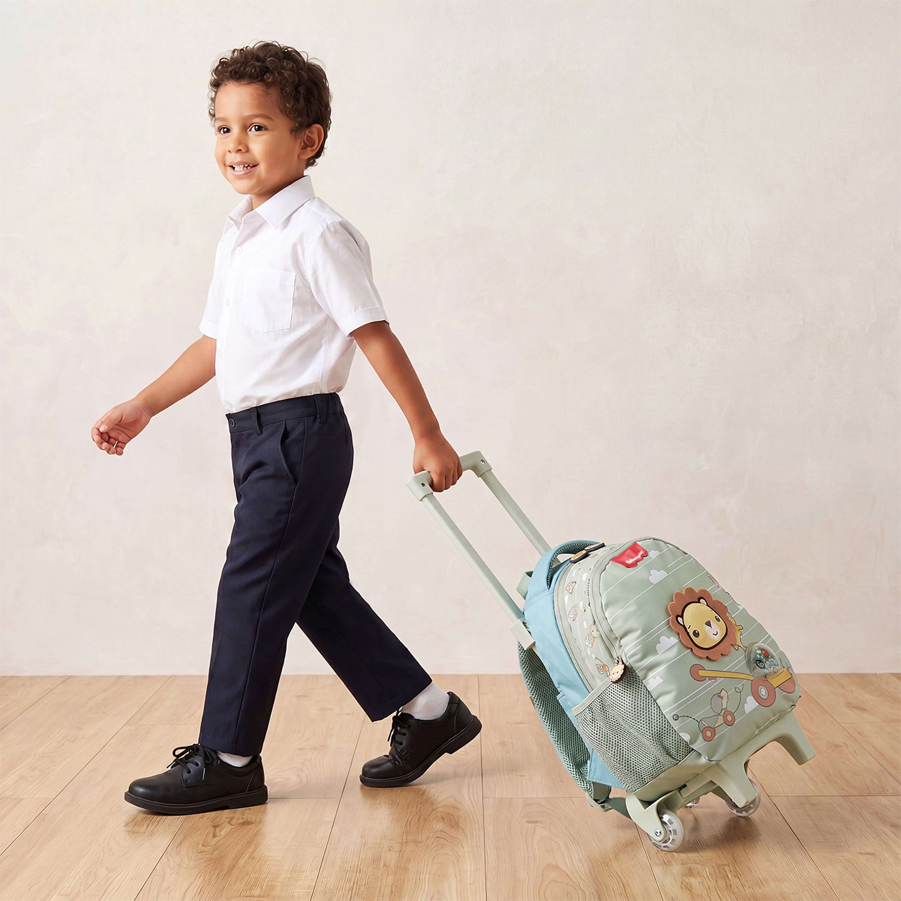 Mattel Lion Applique Trolley Bag for Kids 3-5 Years Retractable Handle-school-bagsandbackpacks-trolleybags-image-3