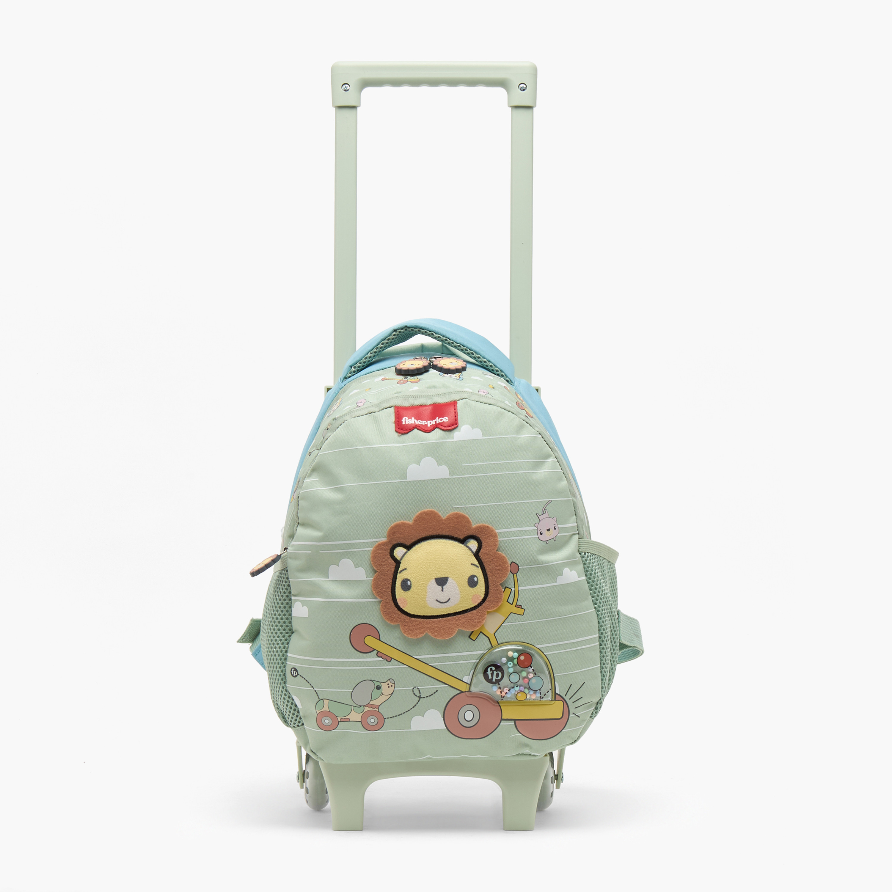 Mattel Lion Applique Trolley Bag for Kids 3-5 Years Retractable Handle-school-bagsandbackpacks-trolleybags-image-4