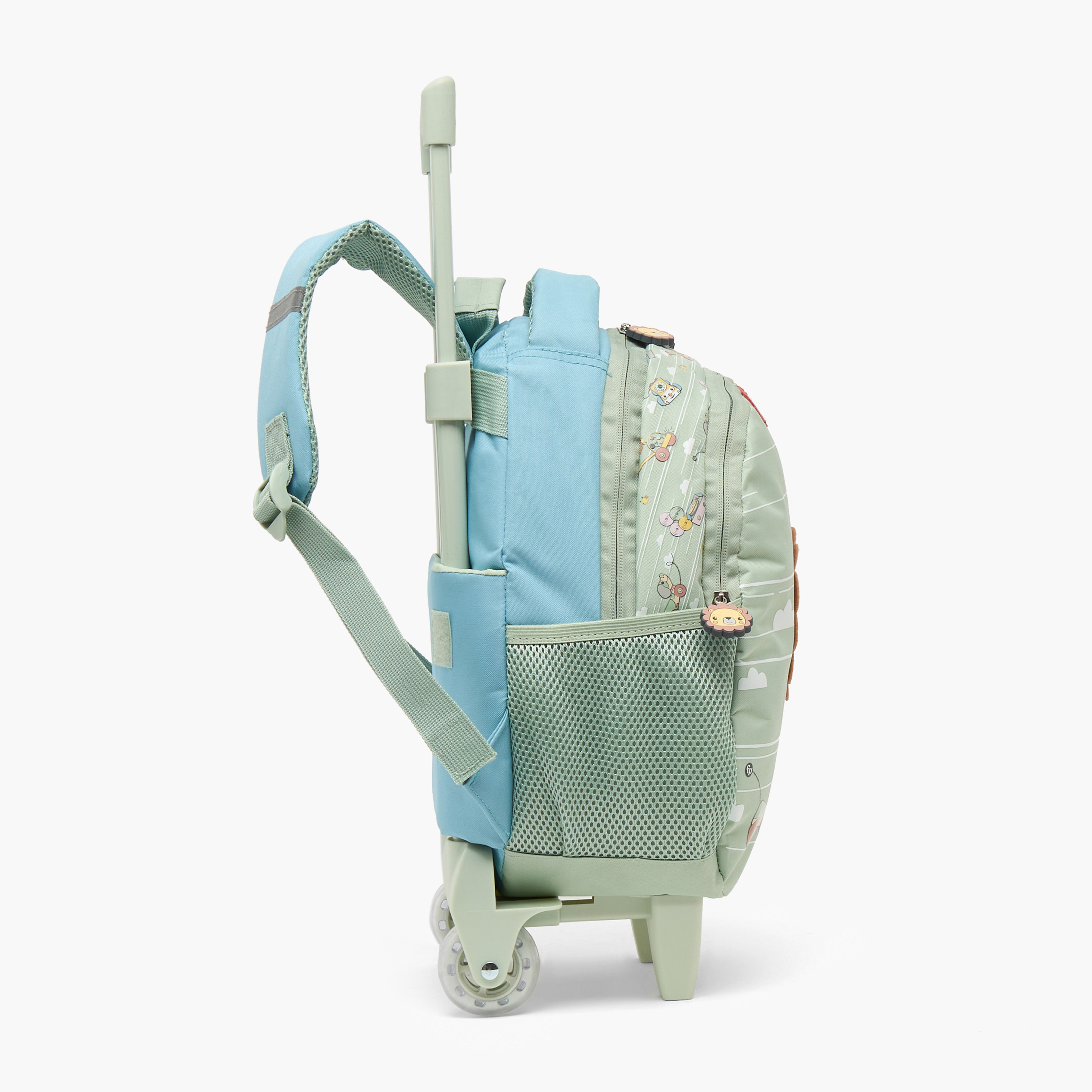 Mattel Lion Applique Trolley Bag for Kids 3-5 Years Retractable Handle-school-bagsandbackpacks-trolleybags-image-6