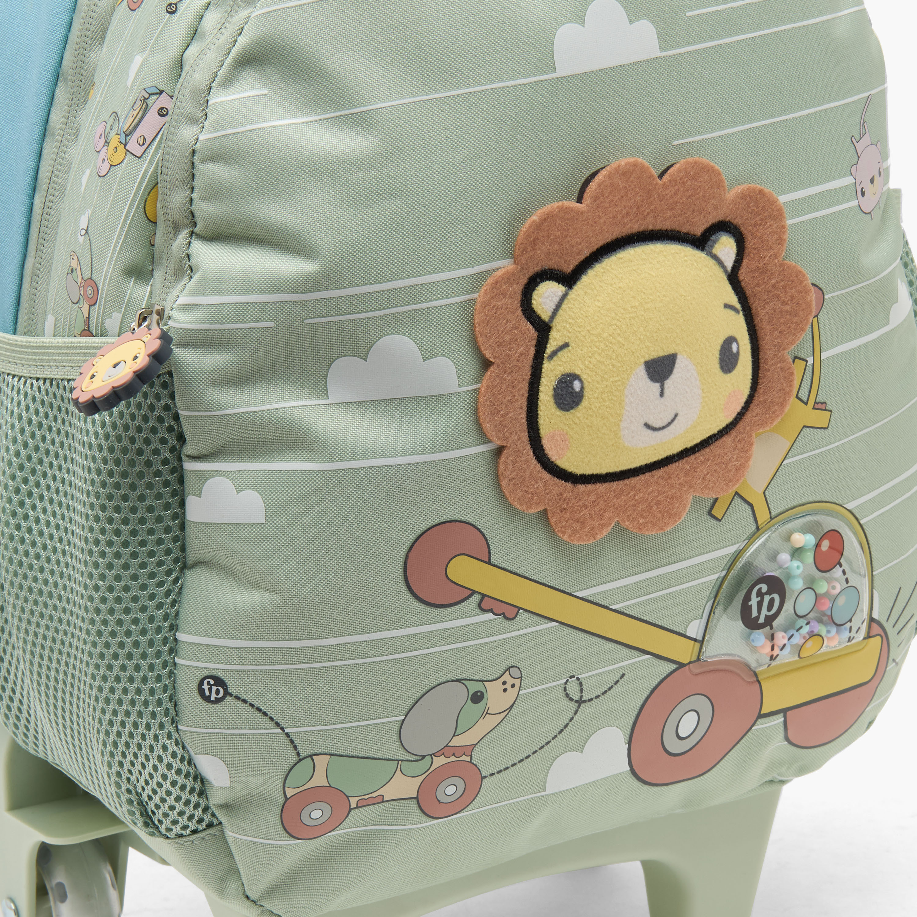 Mattel Lion Applique Trolley Bag for Kids 3-5 Years Retractable Handle-school-bagsandbackpacks-trolleybags-image-9
