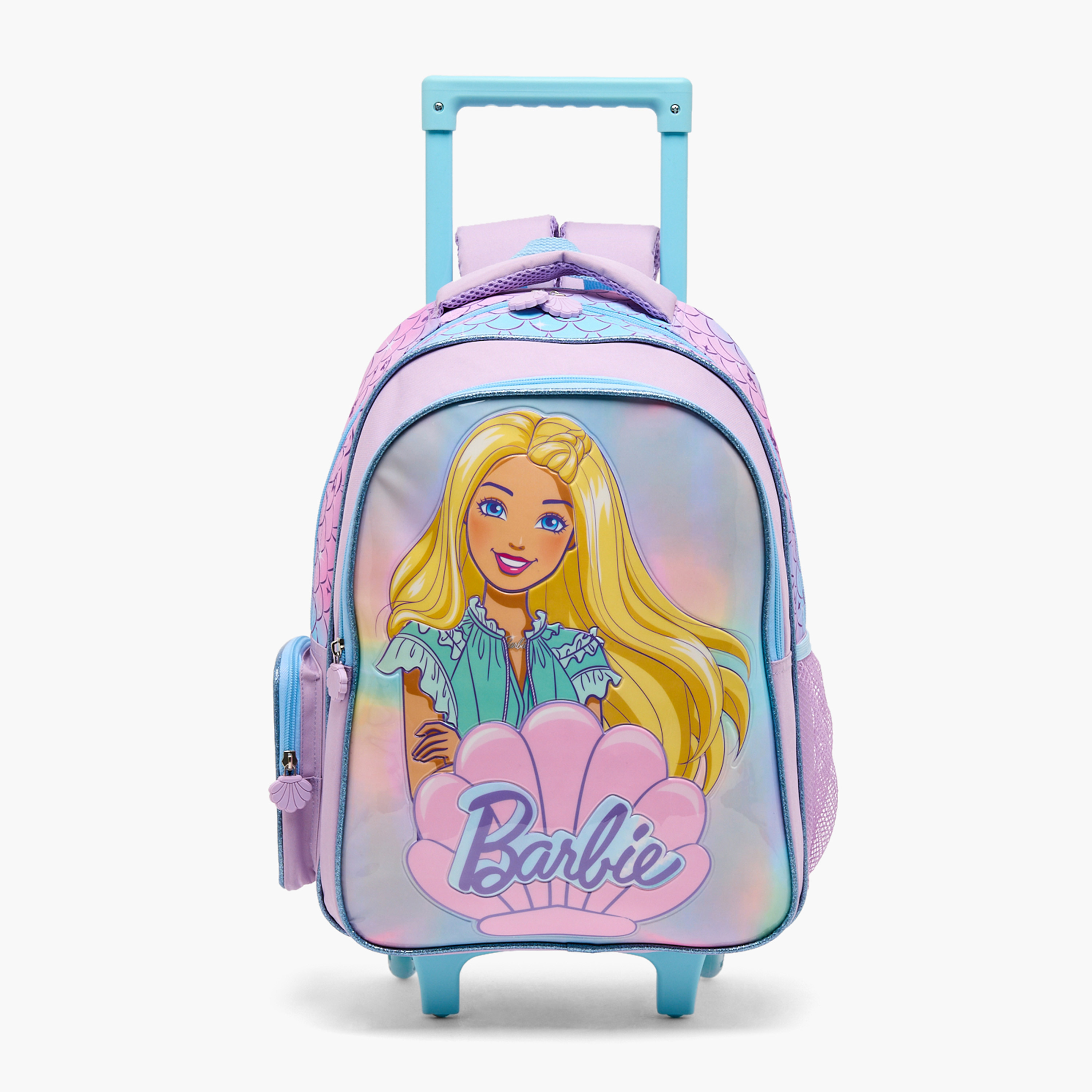 طقم شنطة ترولي مدرسية باربي 5 قطع للبنات 5-8 سنوات مع شنطة غداء - 16 بوصة-school-bagsandbackpacks-trolleybags-image-2