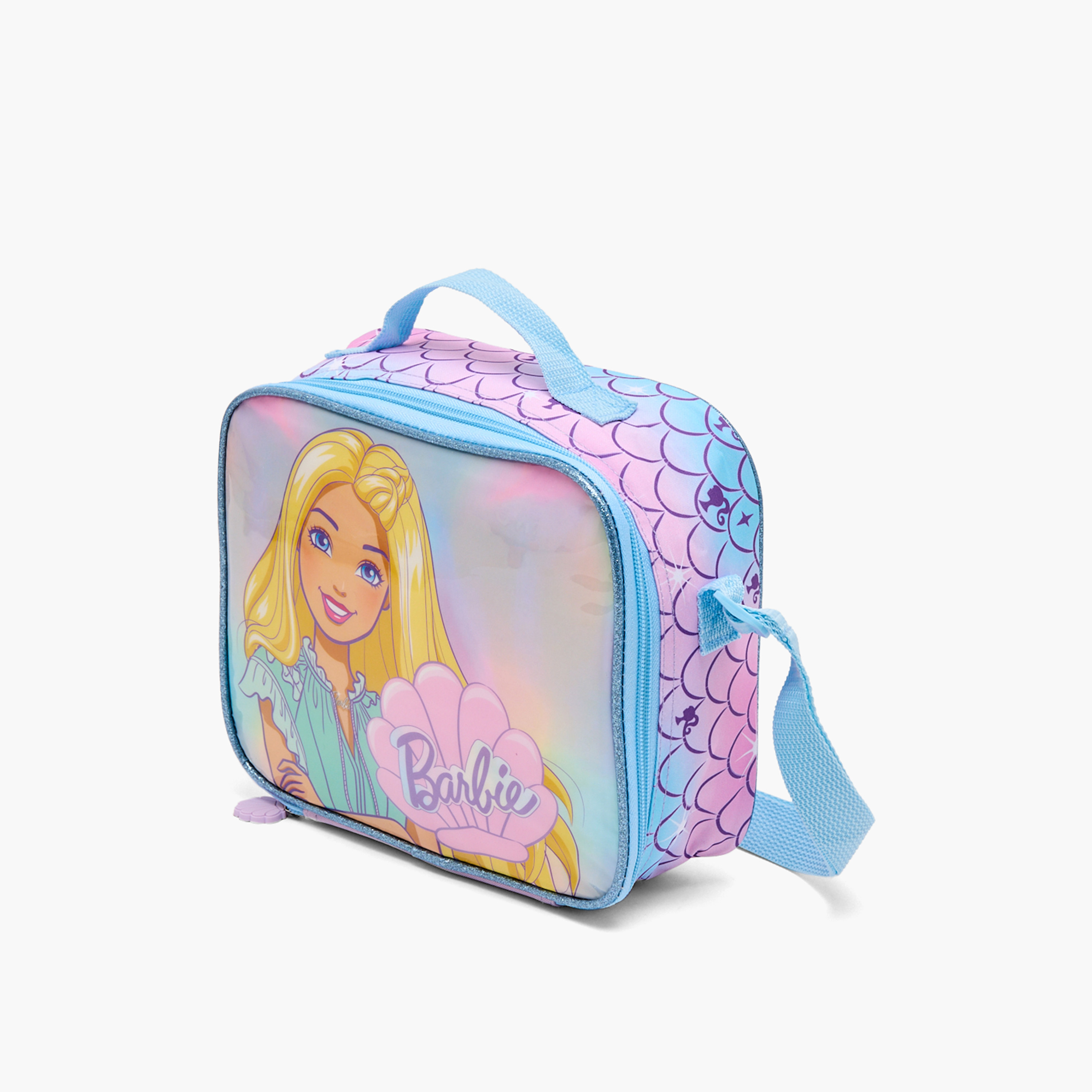 طقم شنطة ترولي مدرسية باربي 5 قطع للبنات 5-8 سنوات مع شنطة غداء - 16 بوصة-school-bagsandbackpacks-trolleybags-image-12