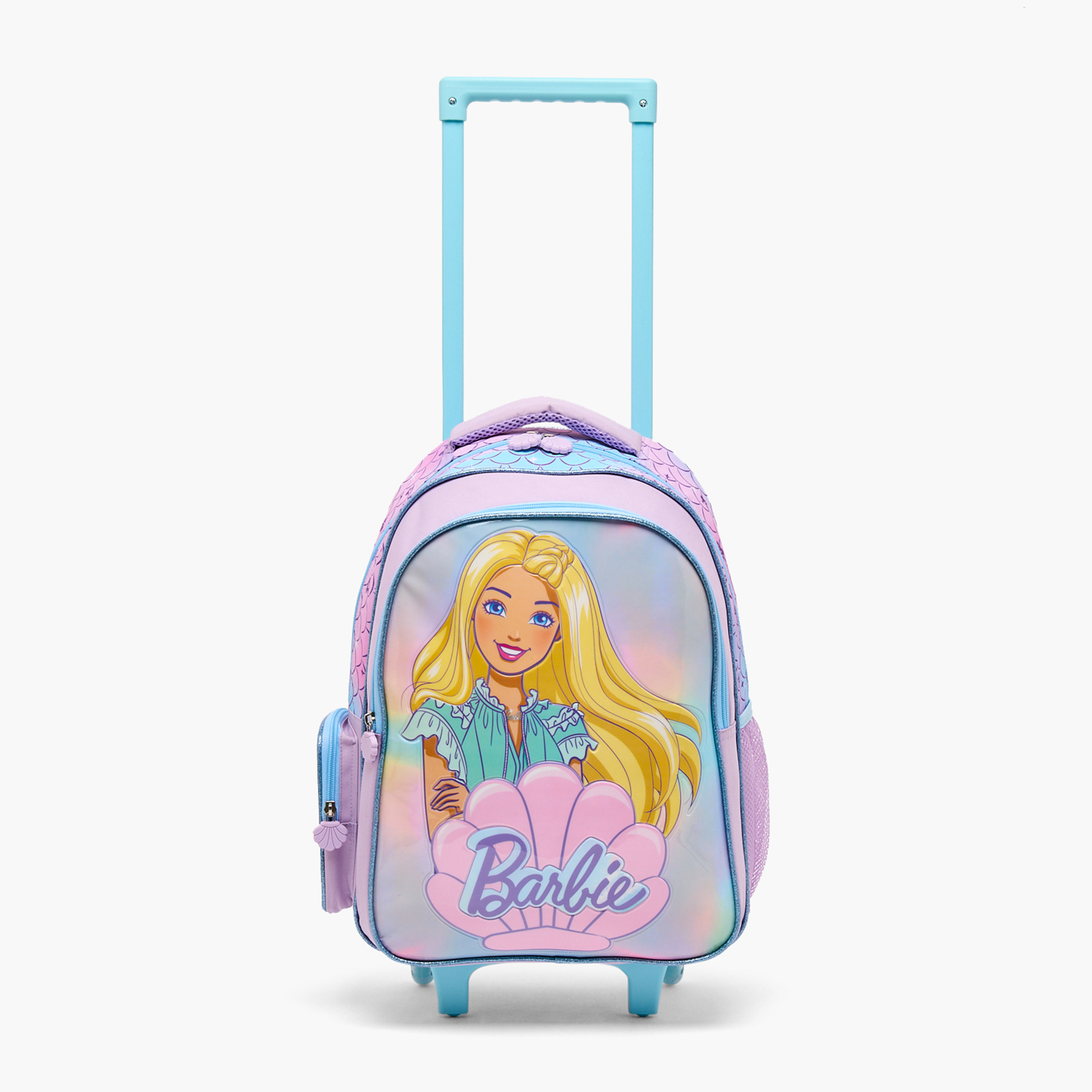 طقم شنطة ترولي مدرسية باربي 5 قطع للبنات 5-8 سنوات مع شنطة غداء - 16 بوصة-school-bagsandbackpacks-trolleybags-image-3