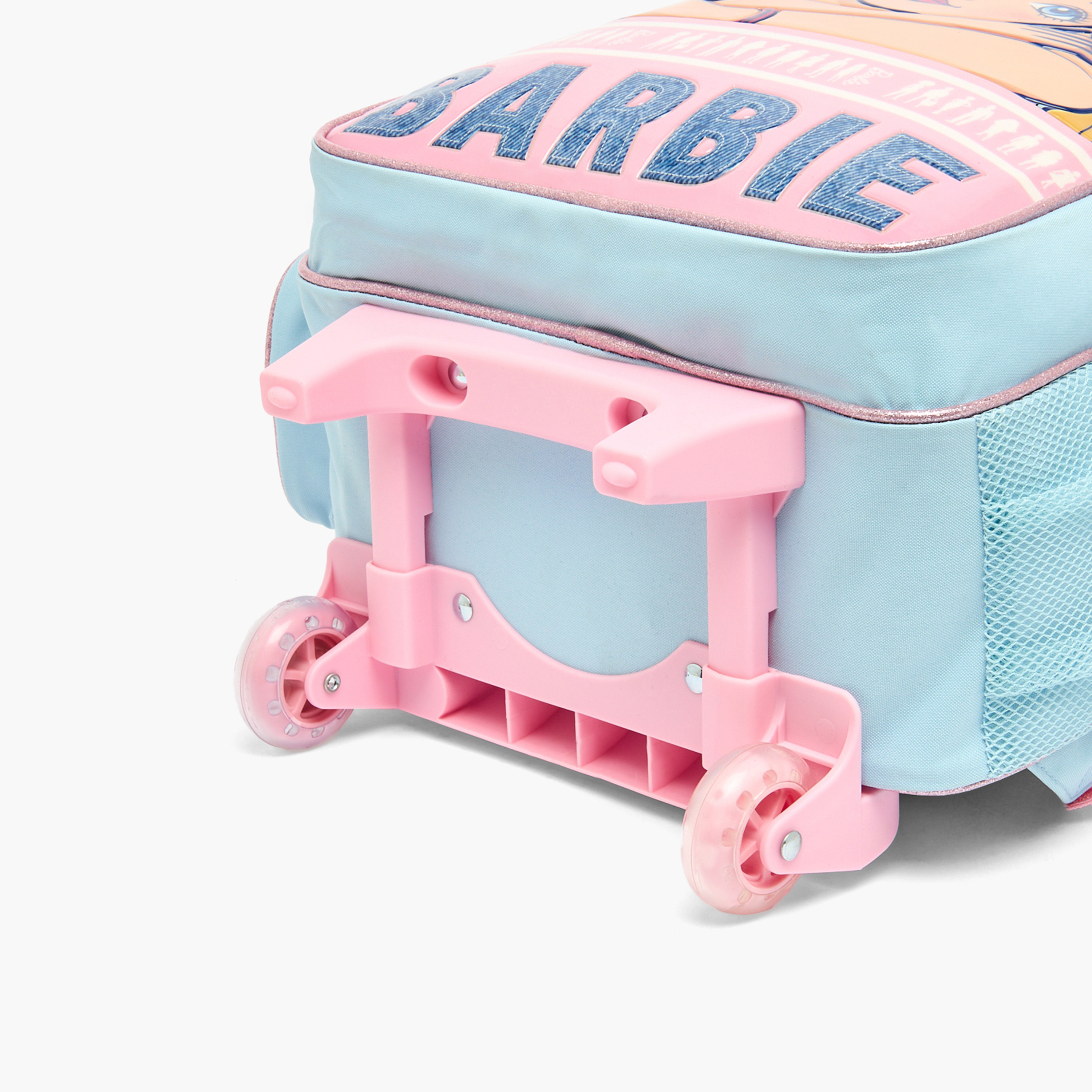 طقم شنطة ترولي مدرسية 5 قطع بطبعات باربي للبنات من 5 إلى 8 سنوات وشنطة غداء - 16 بوصة-school-bagsandbackpacks-trolleybags-image-10