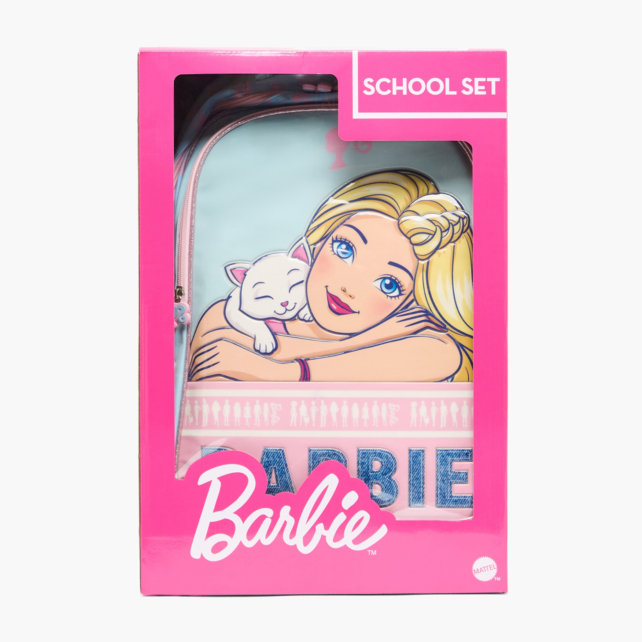 Barbie Print 5-Piece School Trolley Bag Set for Girls 5-8 Years with Lunch Bag - 16 inches-school-bagsandbackpacks-trolleybags-image-22