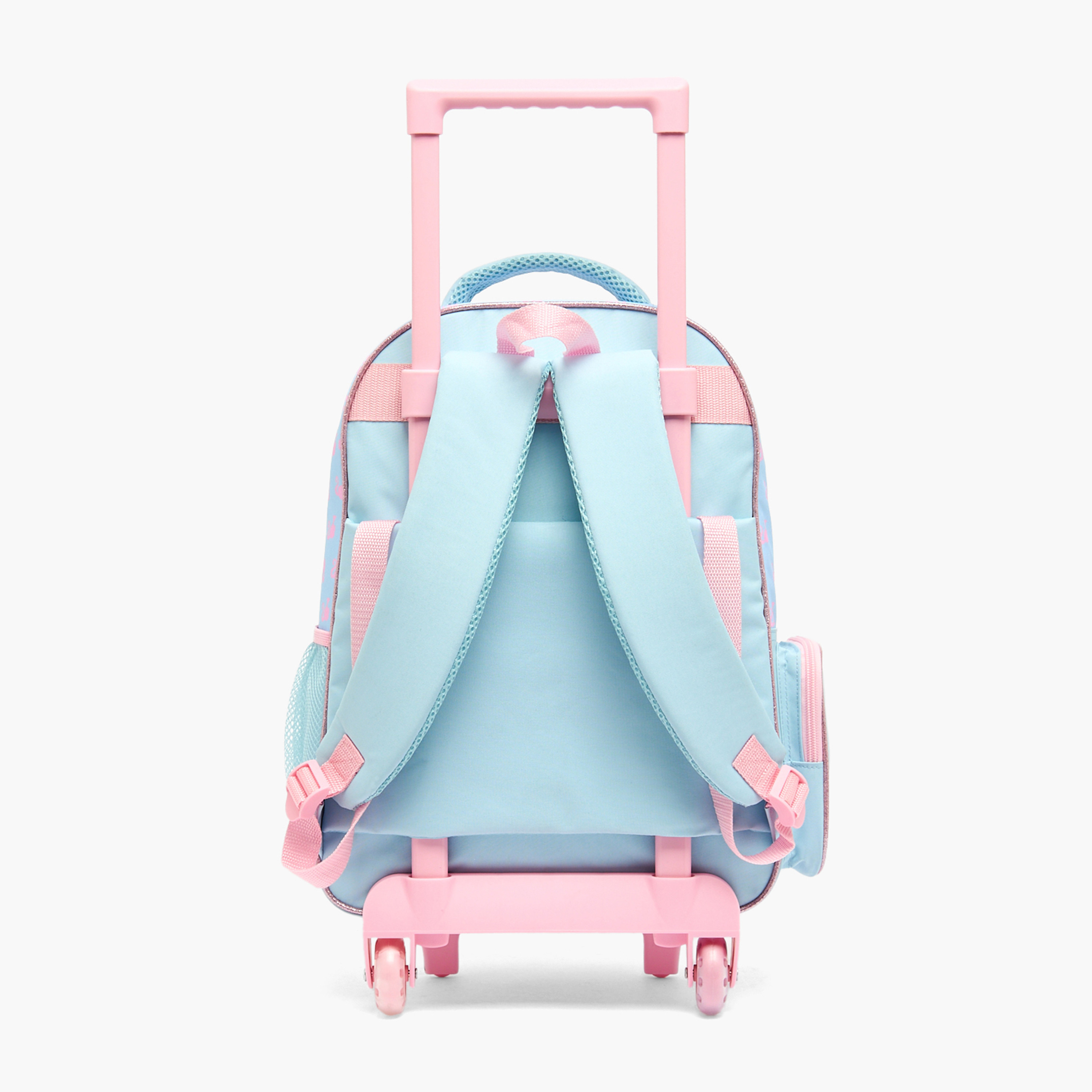 طقم شنطة ترولي مدرسية 5 قطع بطبعات باربي للبنات من 5 إلى 8 سنوات وشنطة غداء - 16 بوصة-school-bagsandbackpacks-trolleybags-image-6