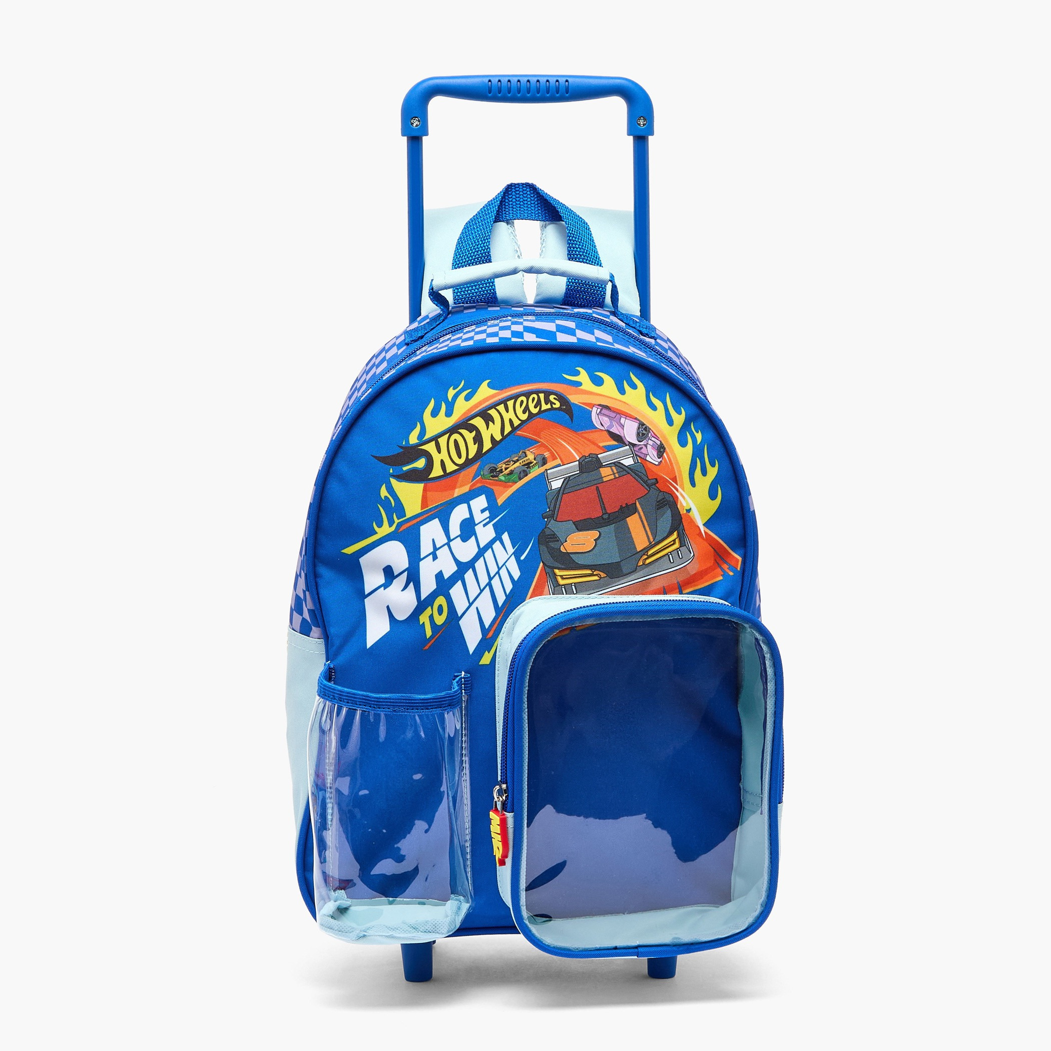Hot Wheels Print 3-Piece School Trolley Bag Set for Boys 3-5 Years with Lunch Box - 14 inches-school-bagsandbackpacks-trolleybags-image-5