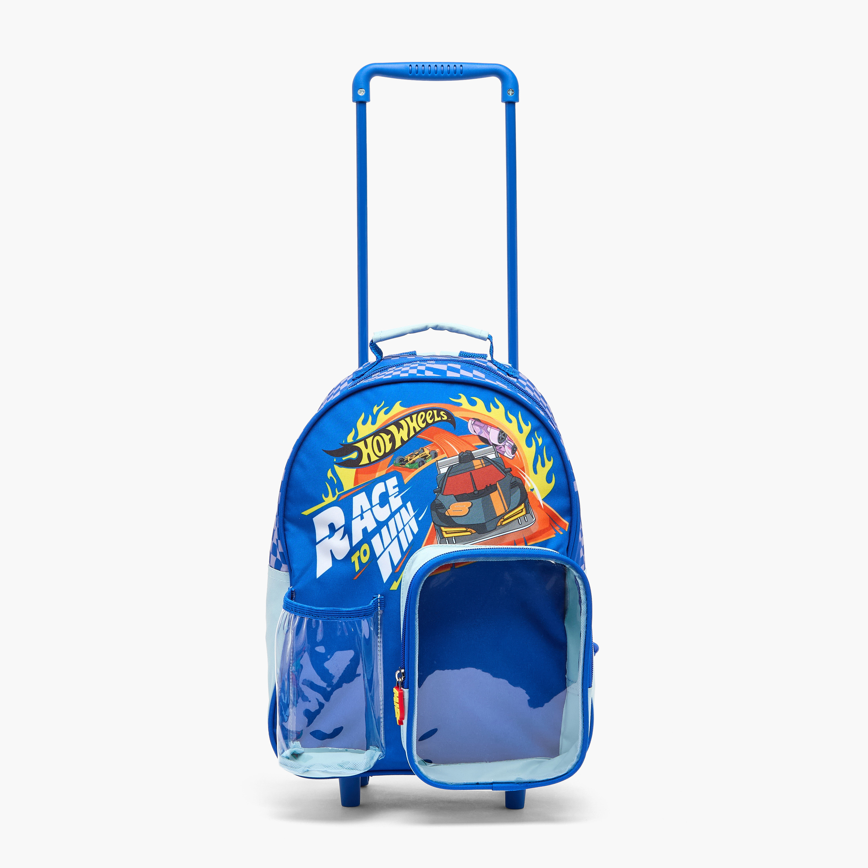 Hot Wheels Print 3-Piece School Trolley Bag Set for Boys 3-5 Years with Lunch Box - 14 inches-school-bagsandbackpacks-trolleybags-image-6