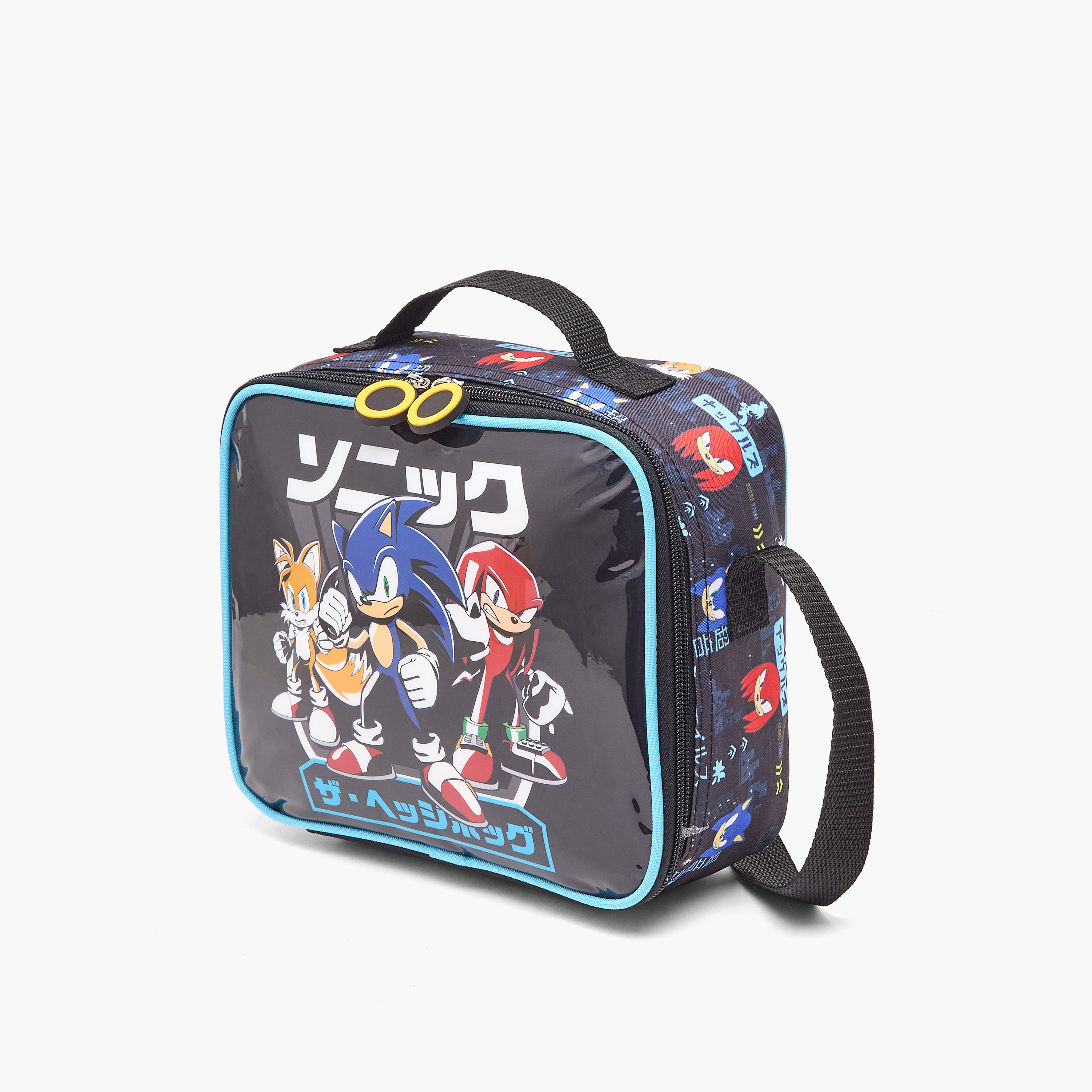 SEGA Sonic Print 5-Piece School Trolley Bag Set for Boys 5-8 Years with Lunch Box - 16 inches-school-bagsandbackpacks-trolleybags-image-13