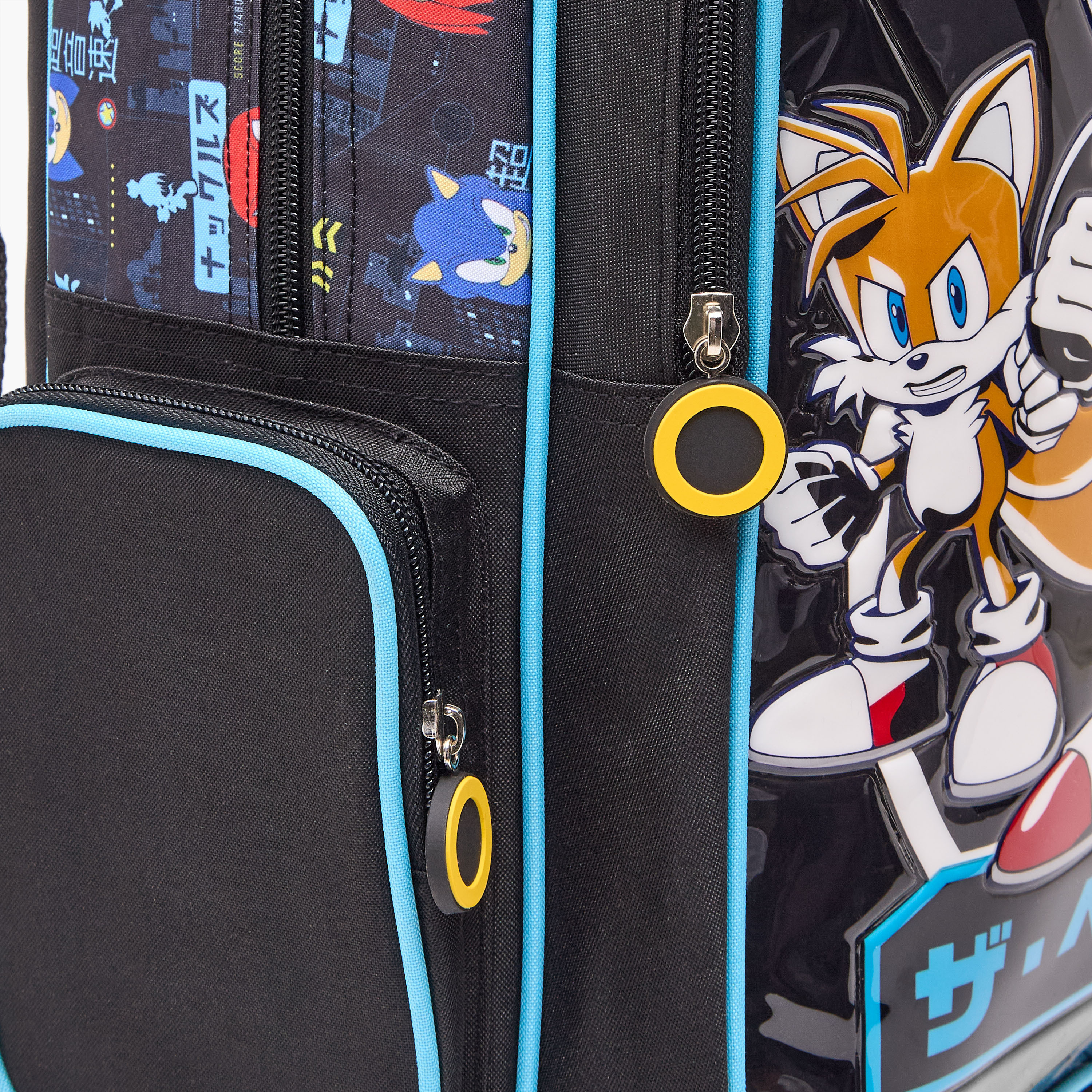 SEGA Sonic Print 5-Piece School Trolley Bag Set for Boys 5-8 Years with Lunch Box - 16 inches-school-bagsandbackpacks-trolleybags-image-4