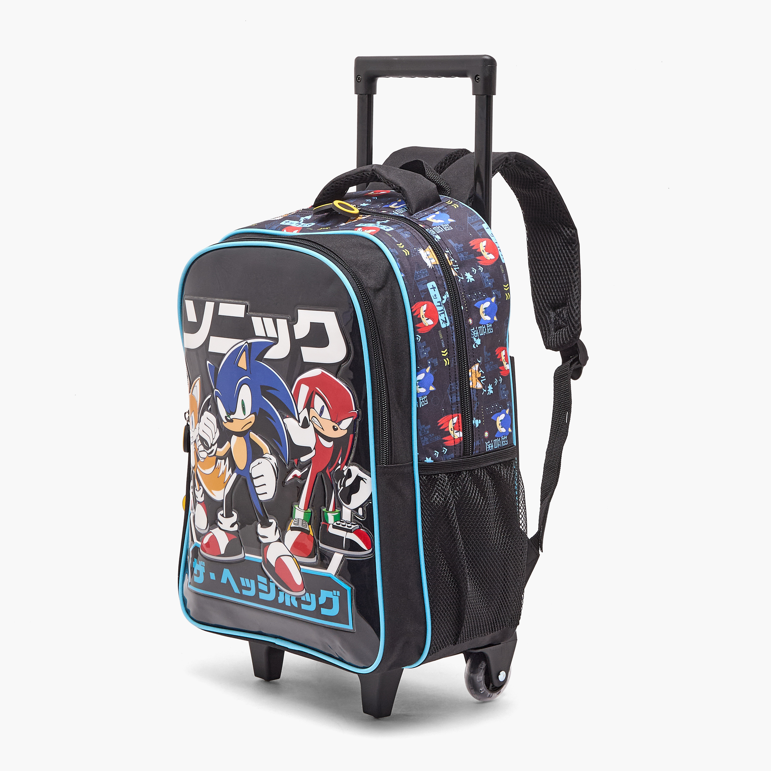 SEGA Sonic Print 5-Piece School Trolley Bag Set for Boys 5-8 Years with Lunch Box - 16 inches-school-bagsandbackpacks-trolleybags-image-6