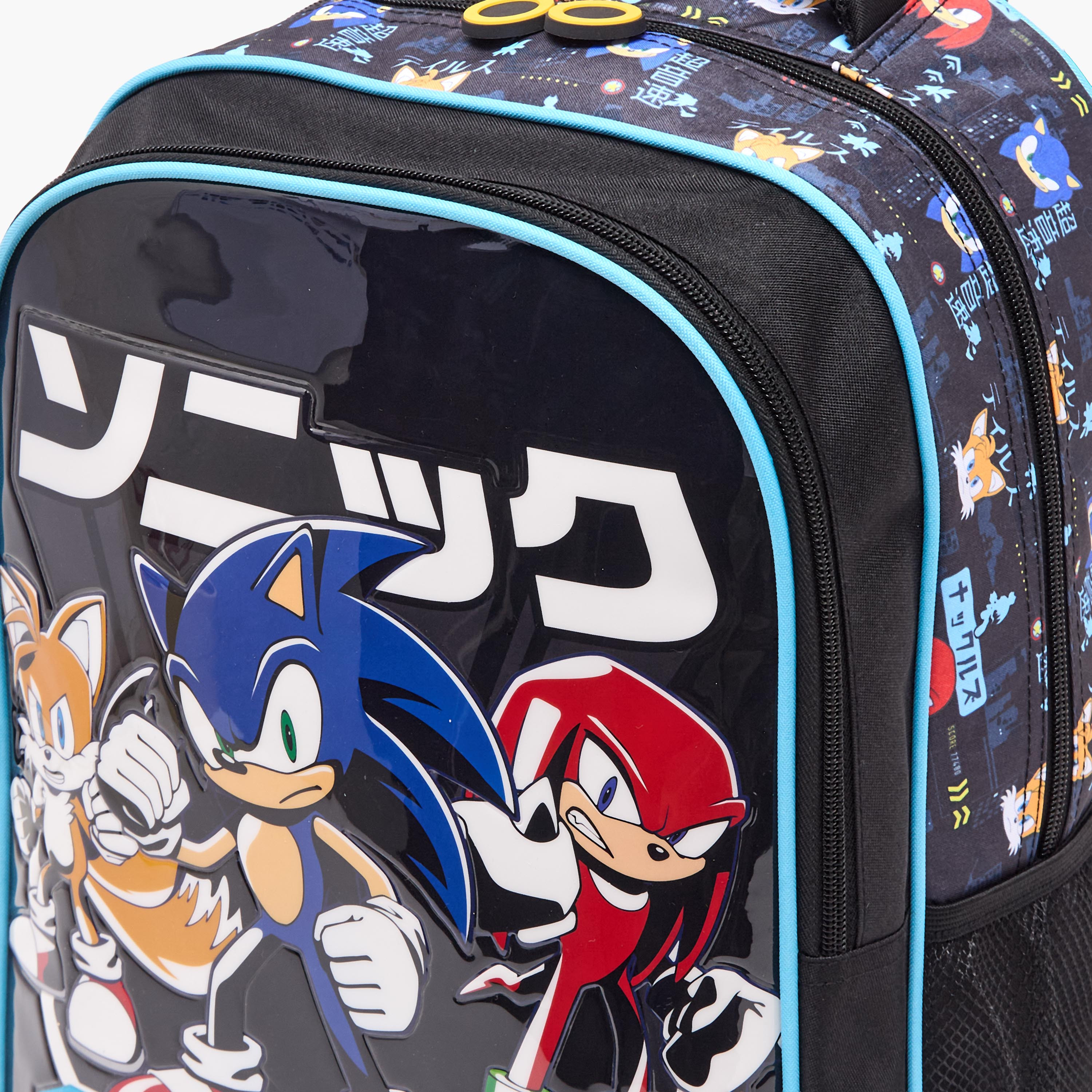 SEGA Sonic 5-Piece School Backpack Set for Boys 5-8 Years with Lunch Bag - 16 inches-school-bagsandbackpacks-backpacks-image-6