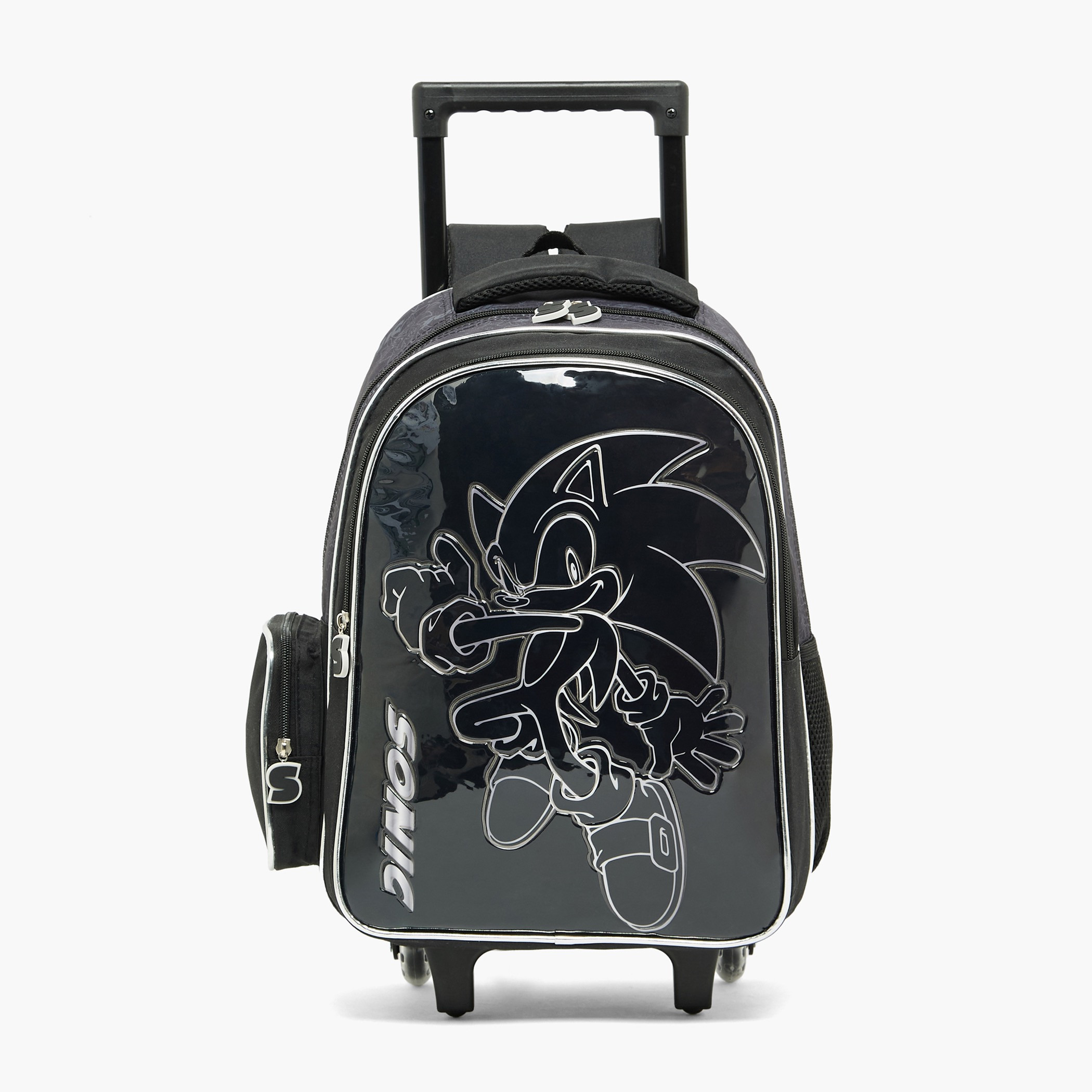 SEGA Sonic 5-Piece School Trolley Bag Set for Boys 5-8 Years with Lunch Bag - 16 inches-school-bagsandbackpacks-trolleybags-image-4
