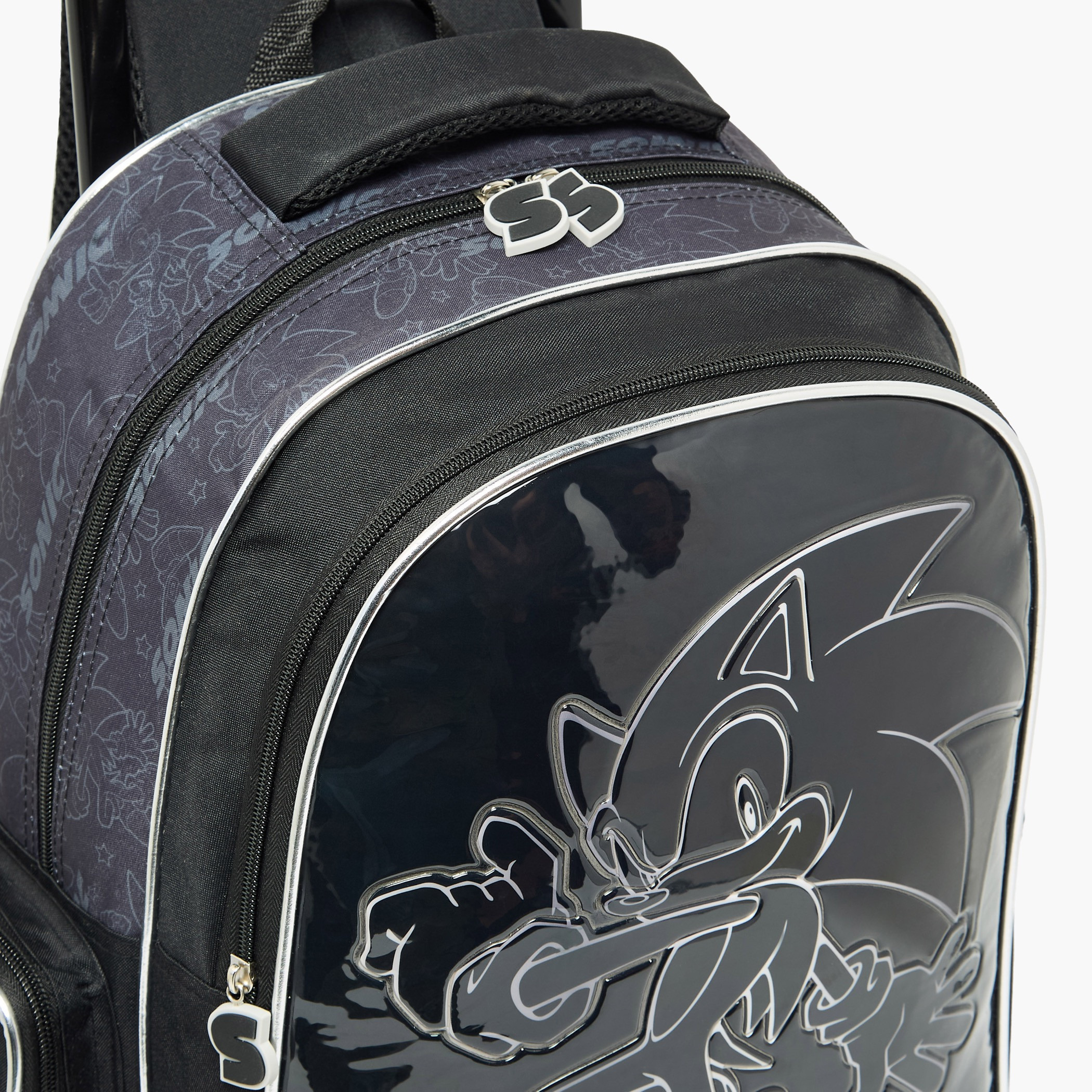 SEGA Sonic 5-Piece School Trolley Bag Set for Boys 5-8 Years with Lunch Bag - 16 inches-school-bagsandbackpacks-trolleybags-image-6
