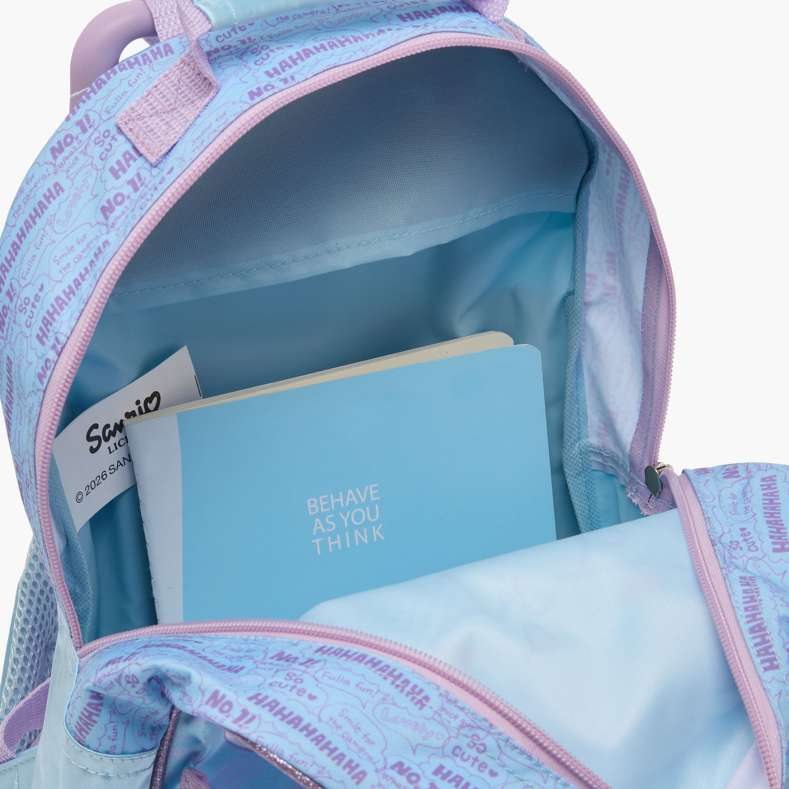 طقم شنطة ترولي مدرسية بطبعة سينامورول للبنات من 2-5 سنوات 3 قطع من سانريو - 14 بوصة-school-bagsandbackpacks-trolleybags-image-10