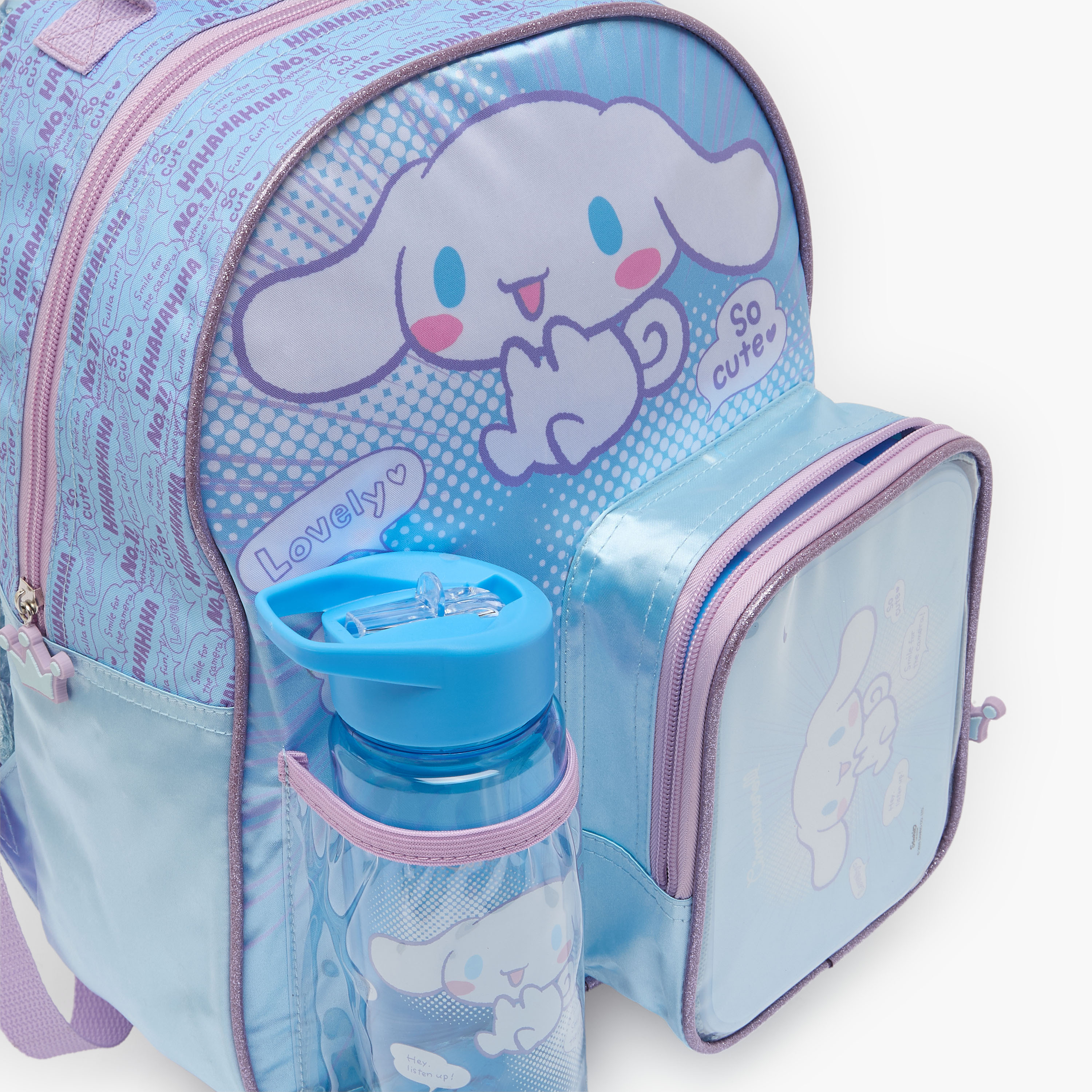 طقم شنطة ترولي مدرسية بطبعة سينامورول للبنات من 2-5 سنوات 3 قطع من سانريو - 14 بوصة-school-bagsandbackpacks-trolleybags-image-7