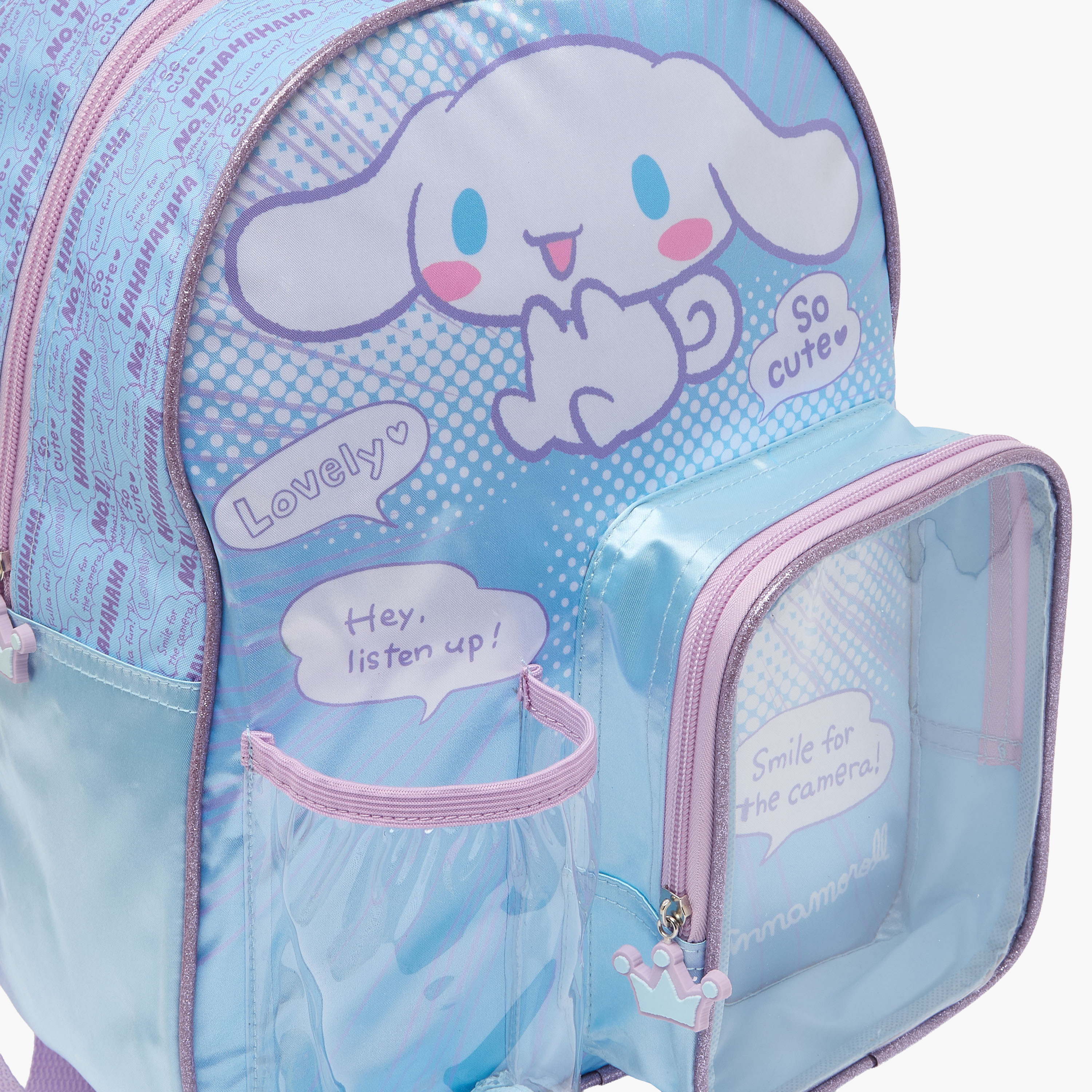 طقم شنطة ترولي مدرسية بطبعة سينامورول للبنات من 2-5 سنوات 3 قطع من سانريو - 14 بوصة-school-bagsandbackpacks-trolleybags-image-9