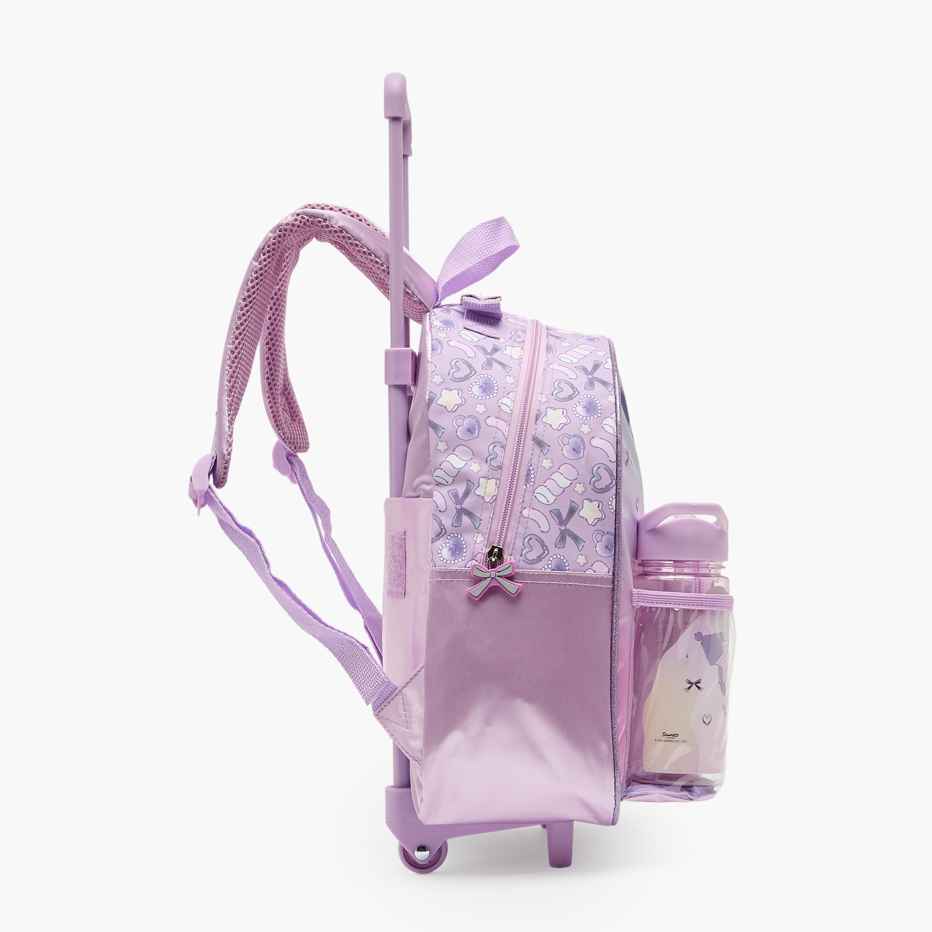 Sanrio Kuromi Print 3-Piece School Trolley Bag Set for Girls 3-5 Years with Lunch Box - 14 inches-school-bagsandbackpacks-trolleybags-image-10