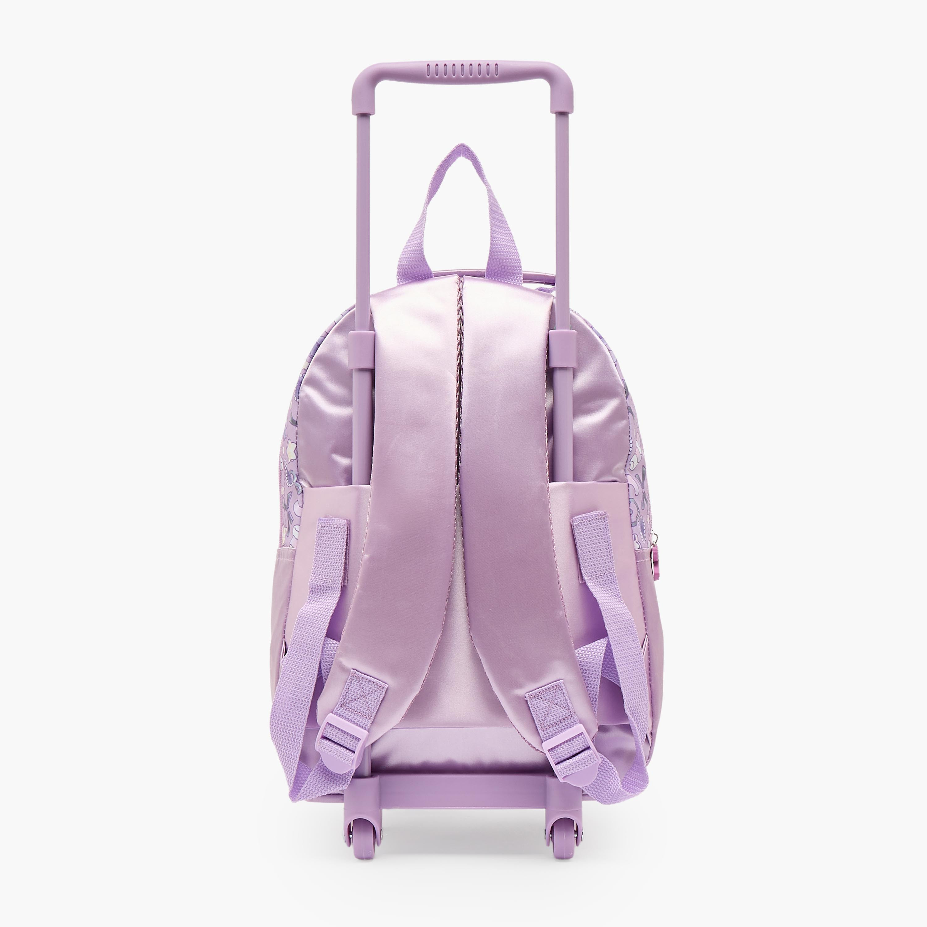 Sanrio Kuromi Print 3-Piece School Trolley Bag Set for Girls 3-5 Years with Lunch Box - 14 inches-school-bagsandbackpacks-trolleybags-image-11