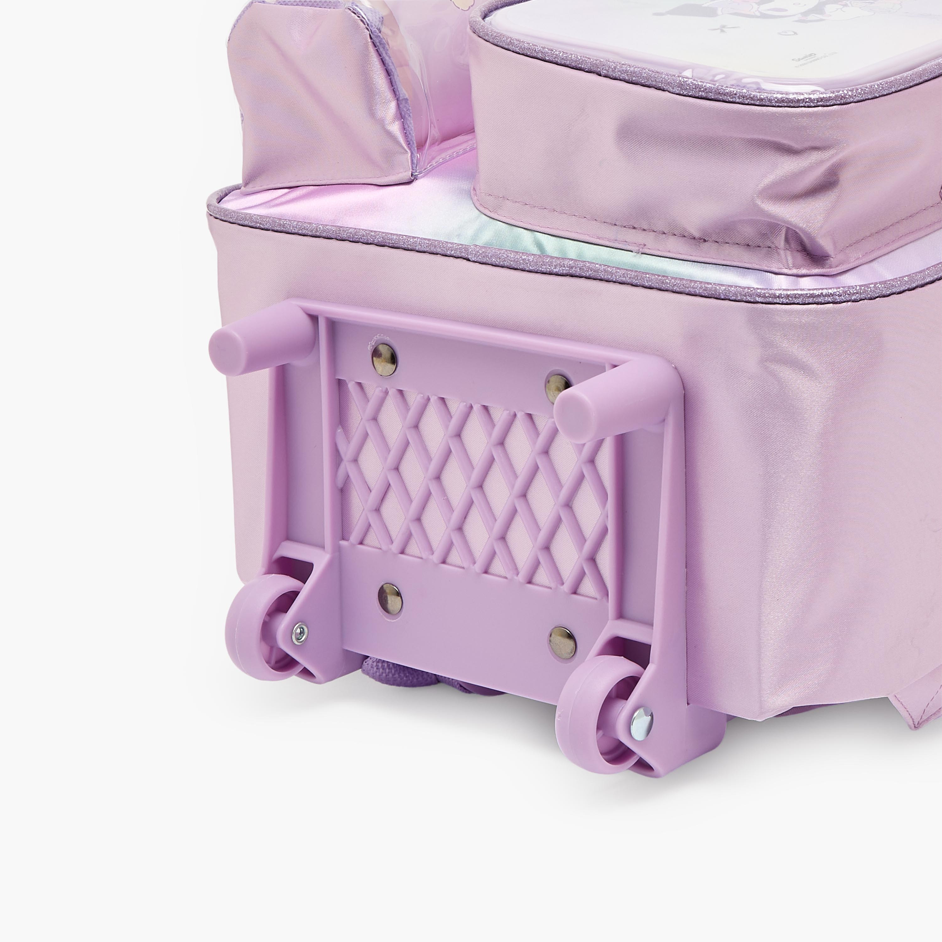 Sanrio Kuromi Print 3-Piece School Trolley Bag Set for Girls 3-5 Years with Lunch Box - 14 inches-school-bagsandbackpacks-trolleybags-image-13