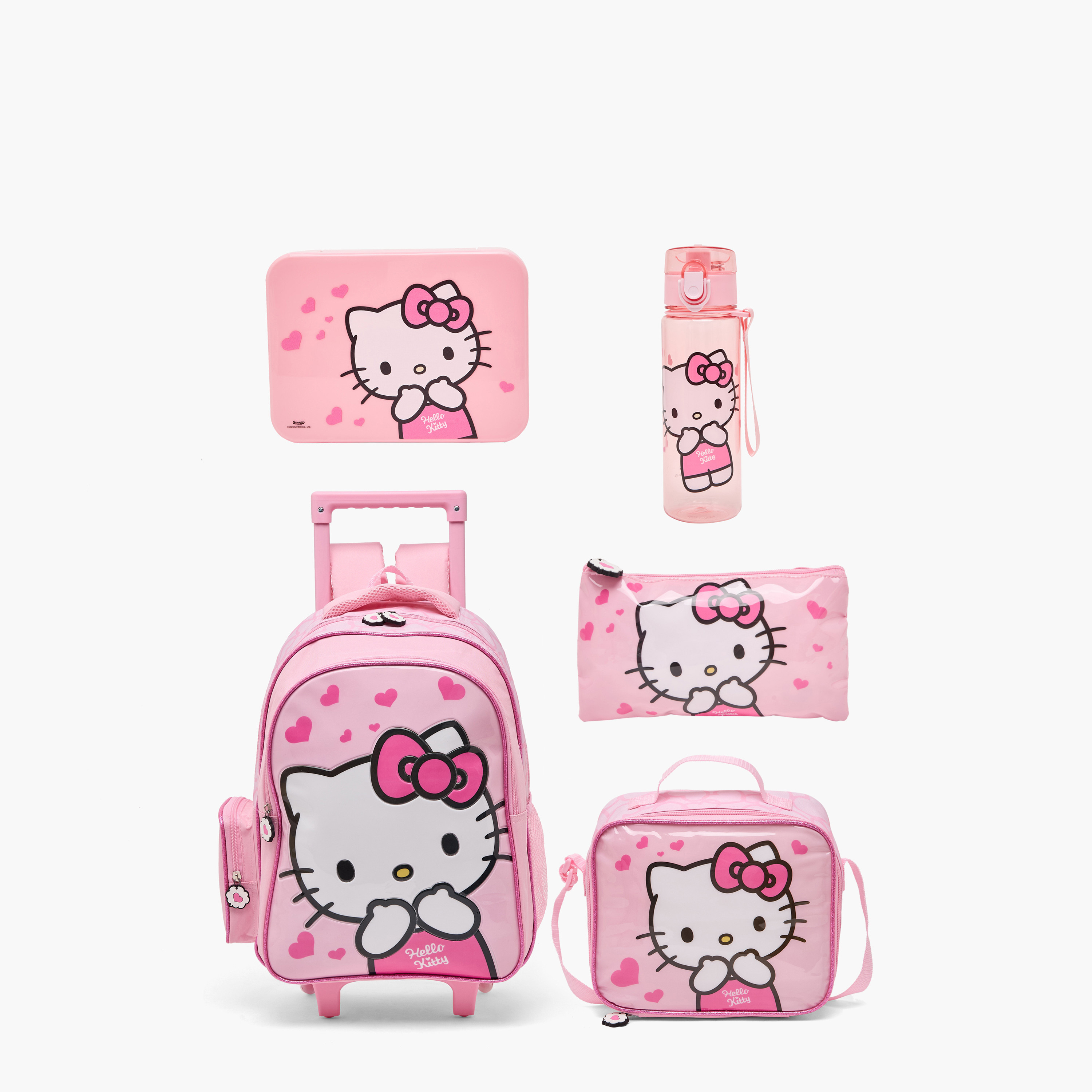 Sanrio Hello Kitty Print 5-Piece School Backpack Set for Girls 5-8 Years with Lunch Bag - 16 inches-school-bagsandbackpacks-trolleybags-image-2