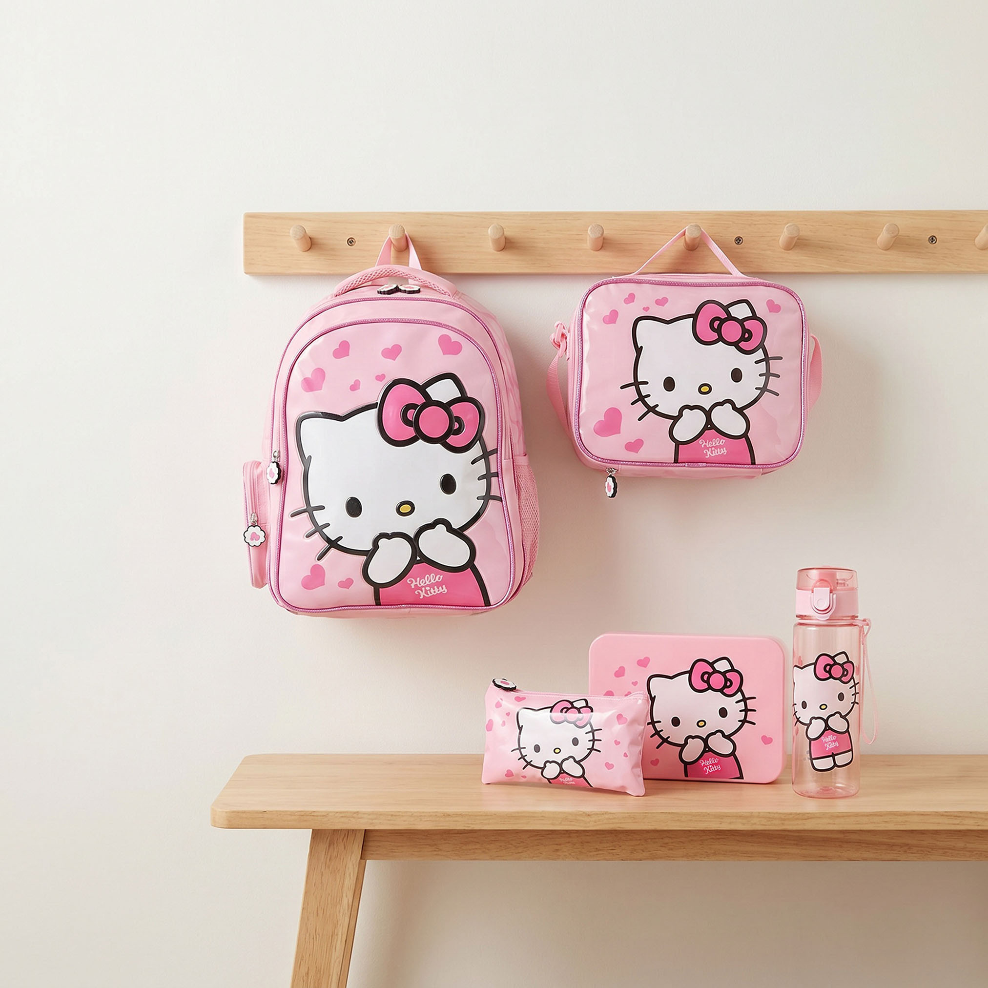 Sanrio Hello Kitty Print 5-Piece School Backpack Set for Girls 5-8 Years with Lunch Bag - 16 inches-school-bagsandbackpacks-backpacks-image-1