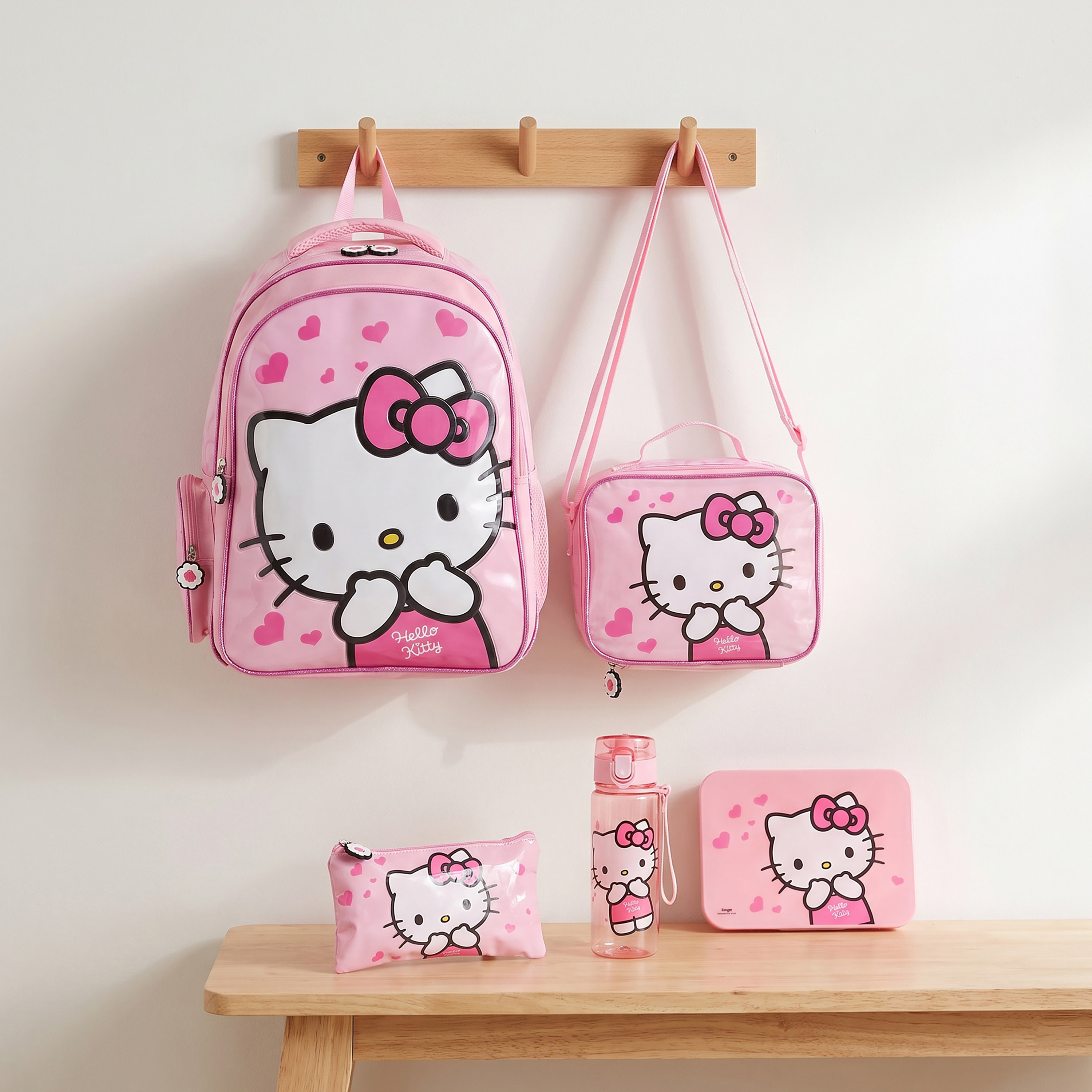 hello kitty 5 piece backpack and Lunch Bag Set Officially Licensed School Accessories for Girls Padded back Buy Sanrio Hello Kitty Print