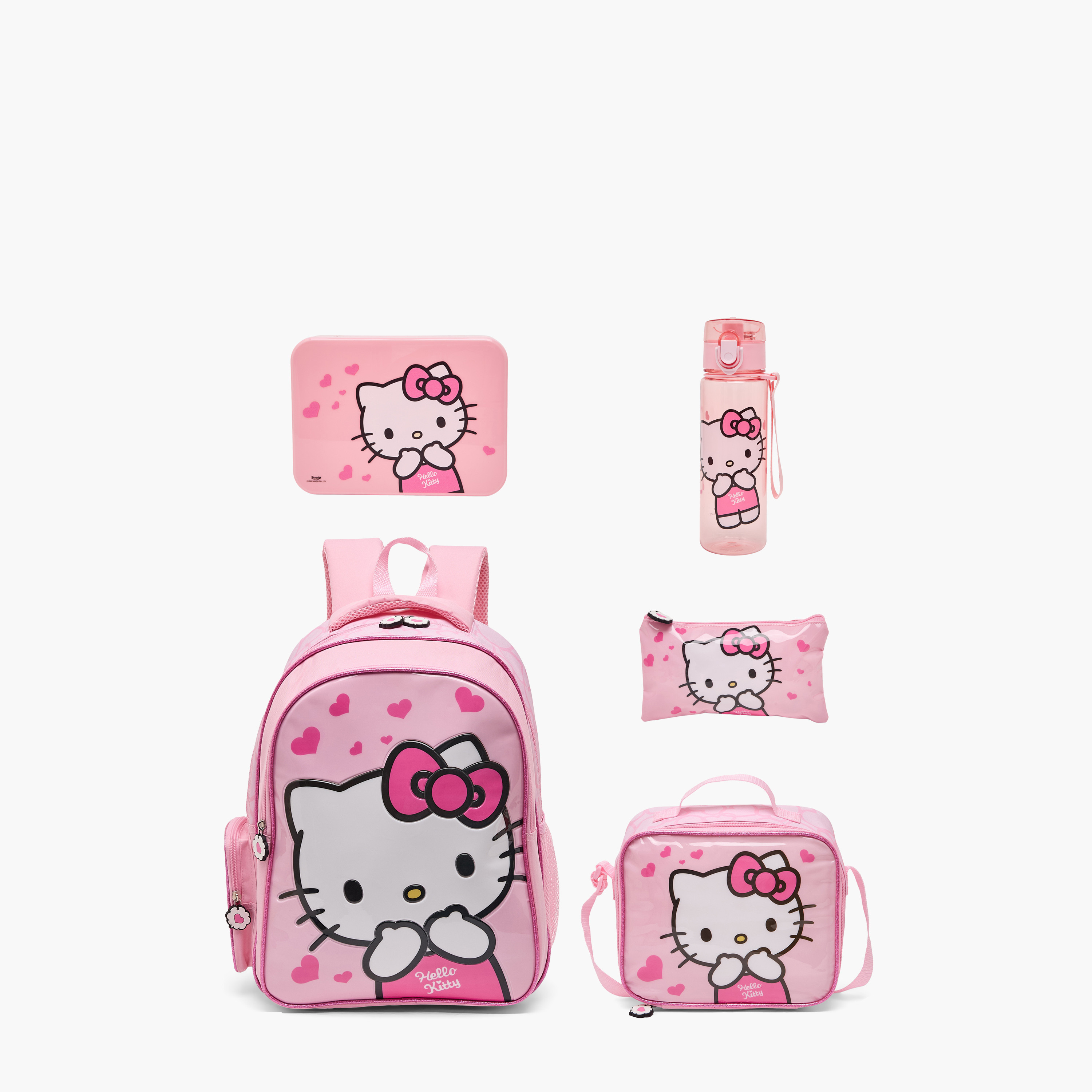 Sanrio Hello Kitty Print 5-Piece School Backpack Set for Girls 5-8 Years with Lunch Bag - 16 inches-school-bagsandbackpacks-backpacks-image-2
