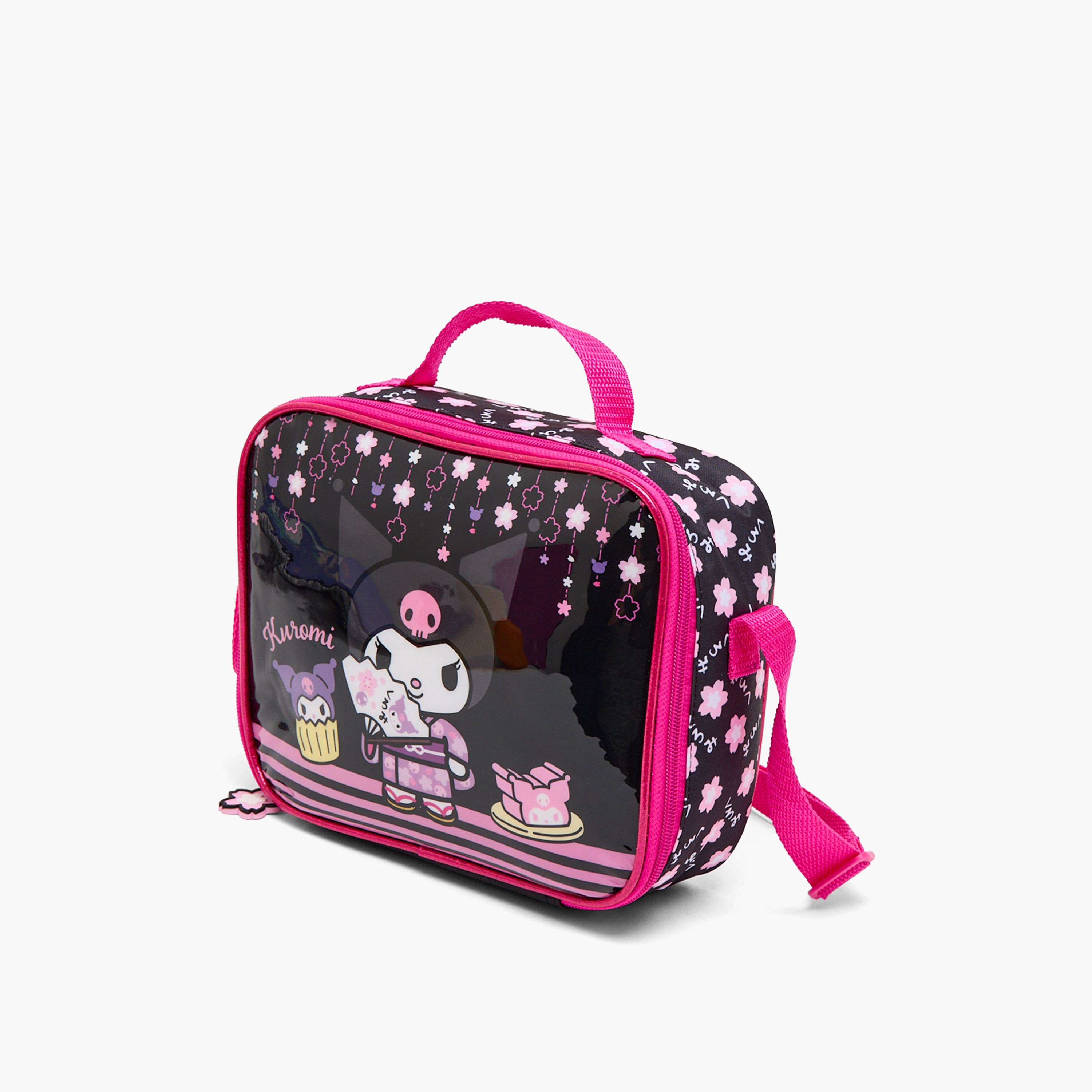 Sanrio Kuromi Print 5-Piece School Trolley Bag Set for Girls 5-8 Years with Lunch Bag - 16 inches-school-bagsandbackpacks-trolleybags-image-14