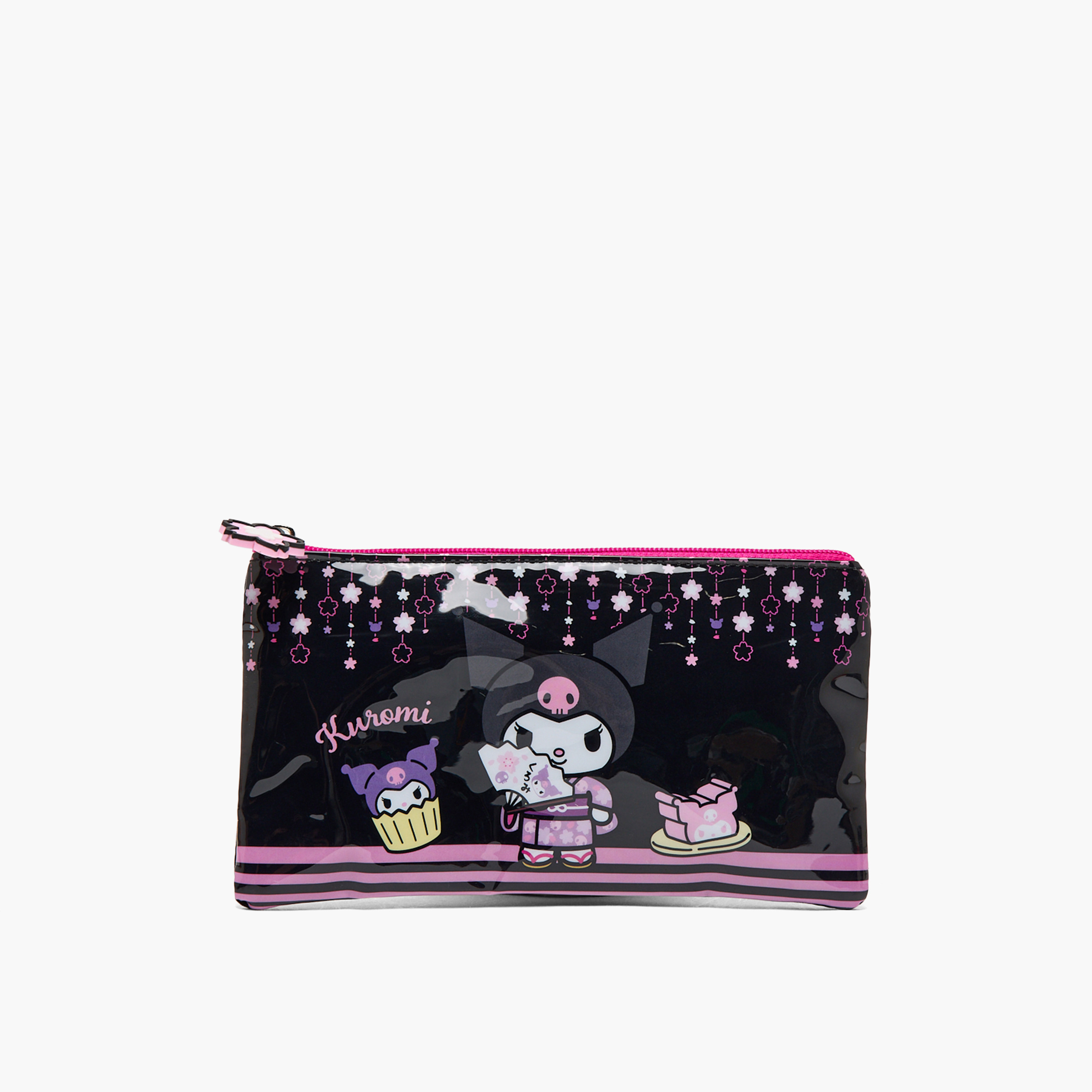Sanrio Kuromi Print 5-Piece School Trolley Bag Set for Girls 5-8 Years with Lunch Bag - 16 inches-school-bagsandbackpacks-trolleybags-image-19