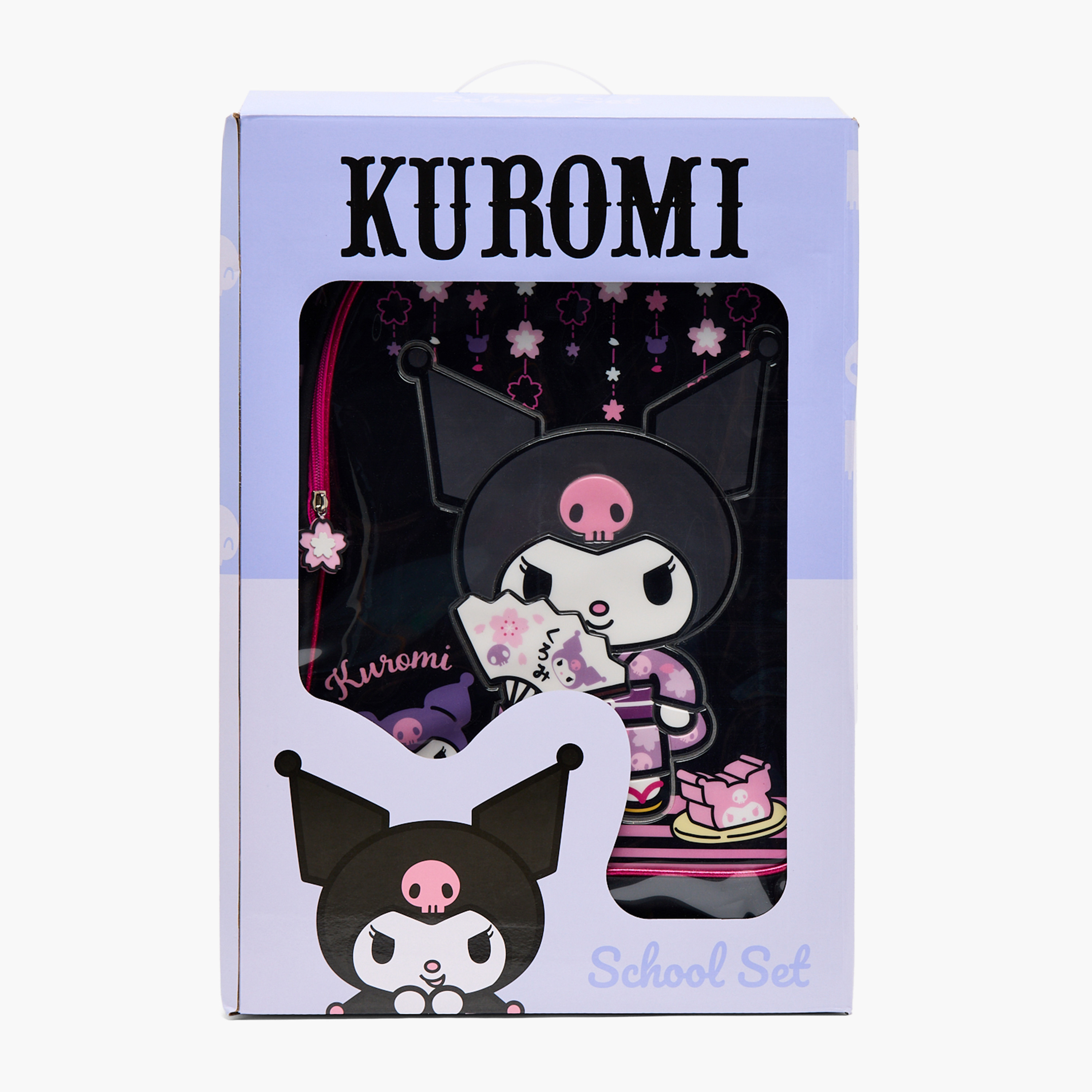 Sanrio Kuromi Print 5-Piece School Trolley Bag Set for Girls 5-8 Years with Lunch Bag - 16 inches-school-bagsandbackpacks-trolleybags-image-21