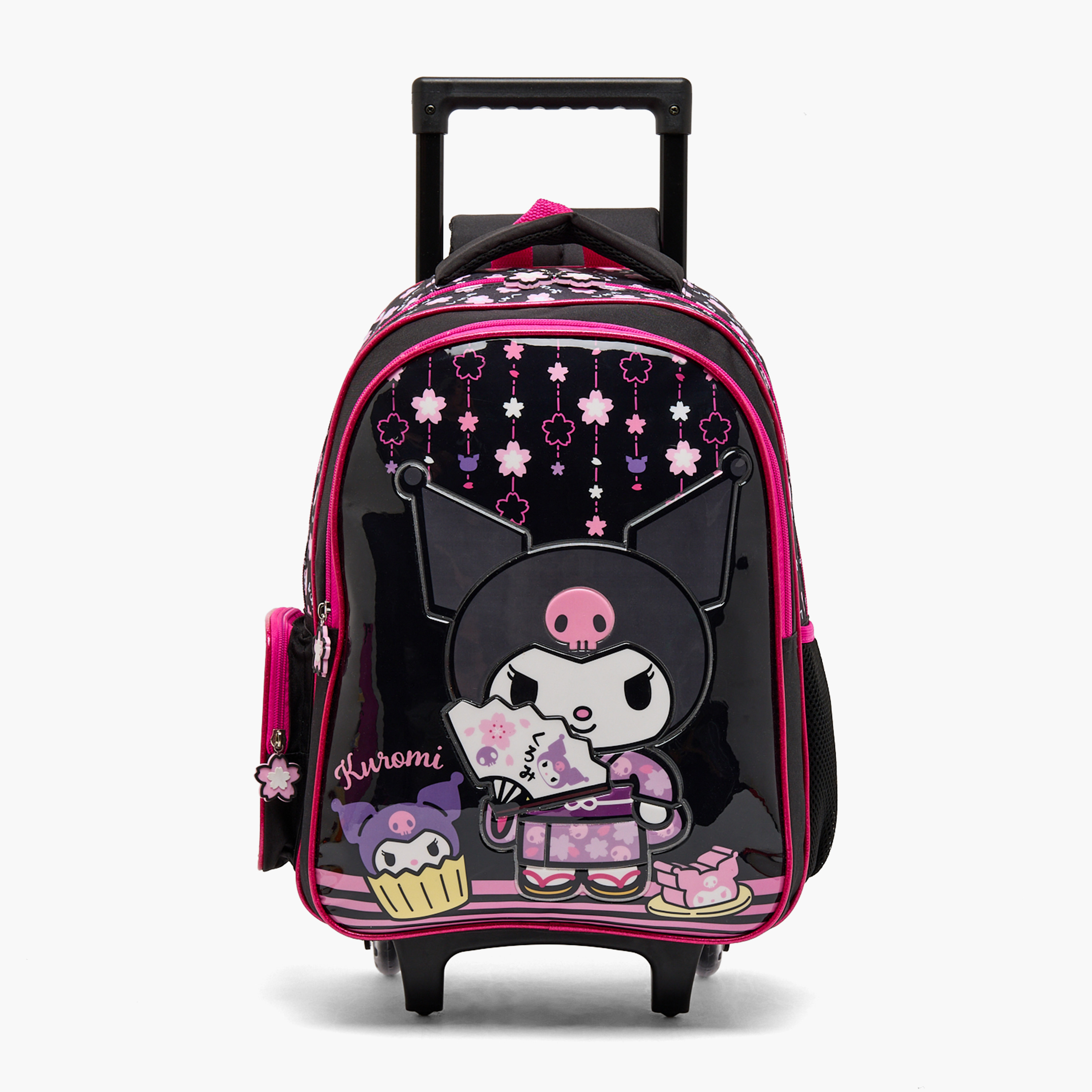 Sanrio Kuromi Print 5-Piece School Trolley Bag Set for Girls 5-8 Years with Lunch Bag - 16 inches-school-bagsandbackpacks-trolleybags-image-4