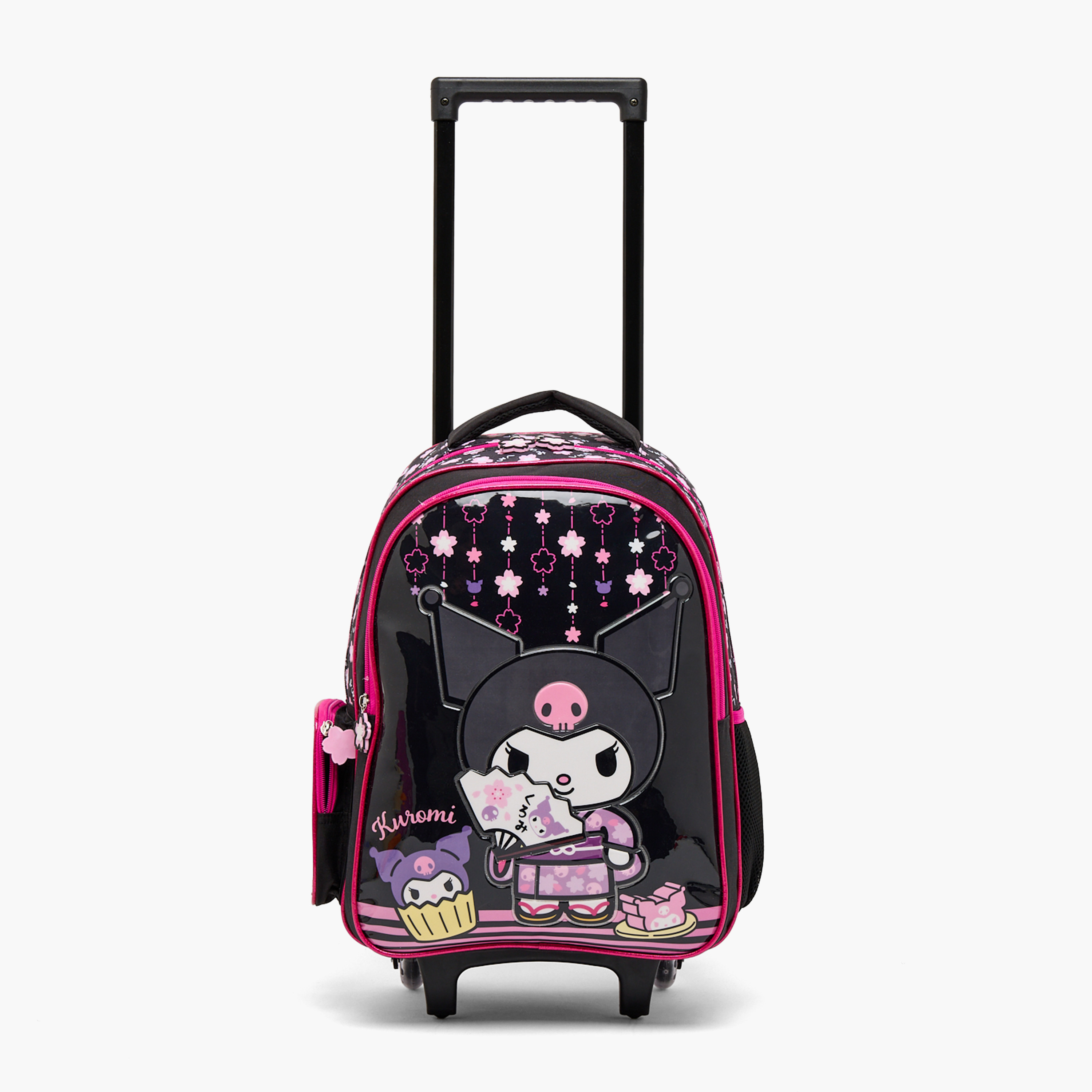 Sanrio Kuromi Print 5-Piece School Trolley Bag Set for Girls 5-8 Years with Lunch Bag - 16 inches-school-bagsandbackpacks-trolleybags-image-5