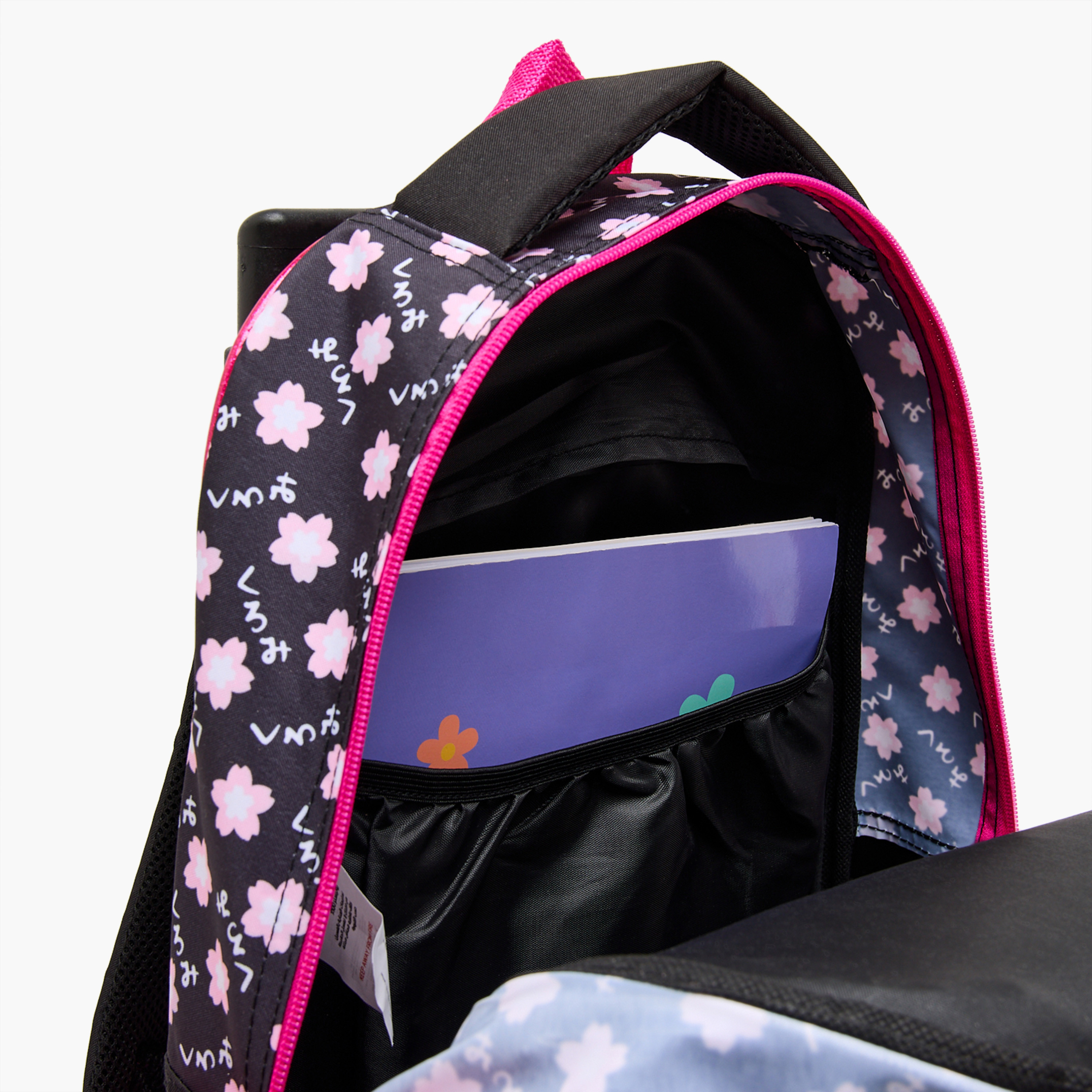 Sanrio Kuromi Print 5-Piece School Trolley Bag Set for Girls 5-8 Years with Lunch Bag - 16 inches-school-bagsandbackpacks-trolleybags-image-7