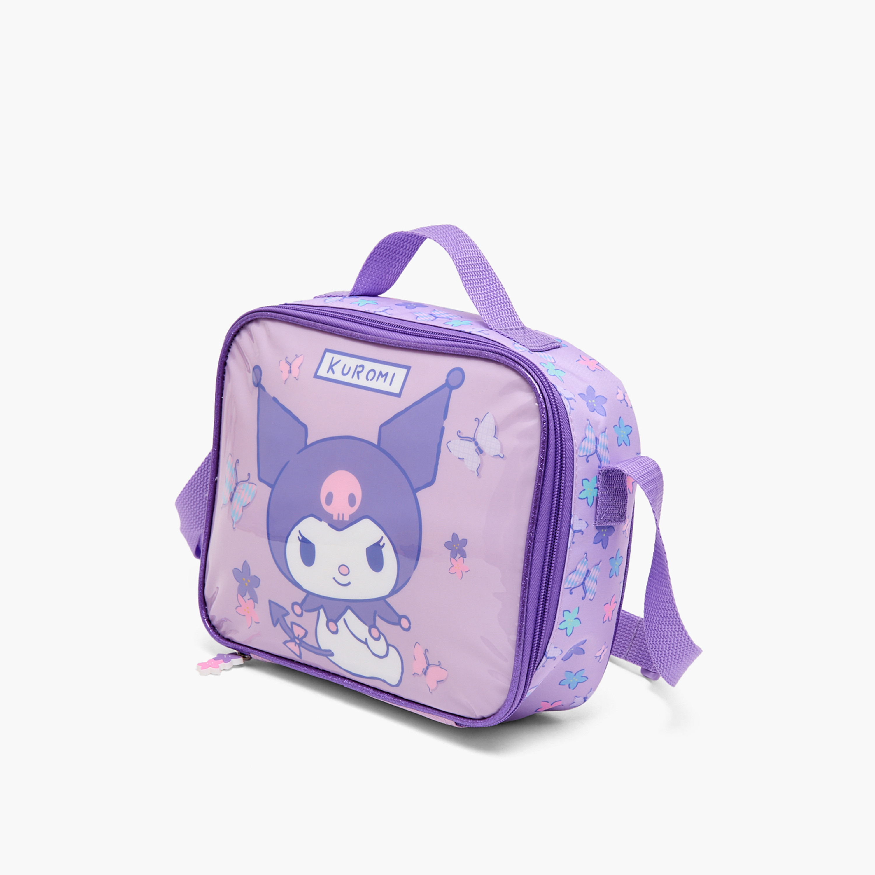 Sanrio Kuromi 5-Piece School Trolley Bag Set for Girls 5-8 Years with Lunch Bag - 16 inches-school-bagsandbackpacks-trolleybags-image-13